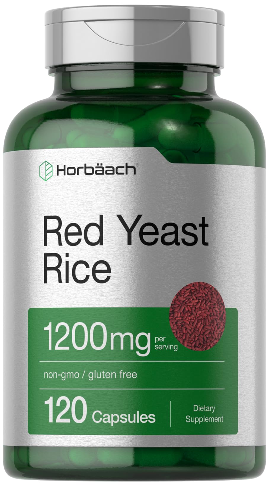Foto 1 | Suplemento Horbäach De Arroz De Levadura Roja 1200 Mg 120 Cápsulas - Venta Internacional.