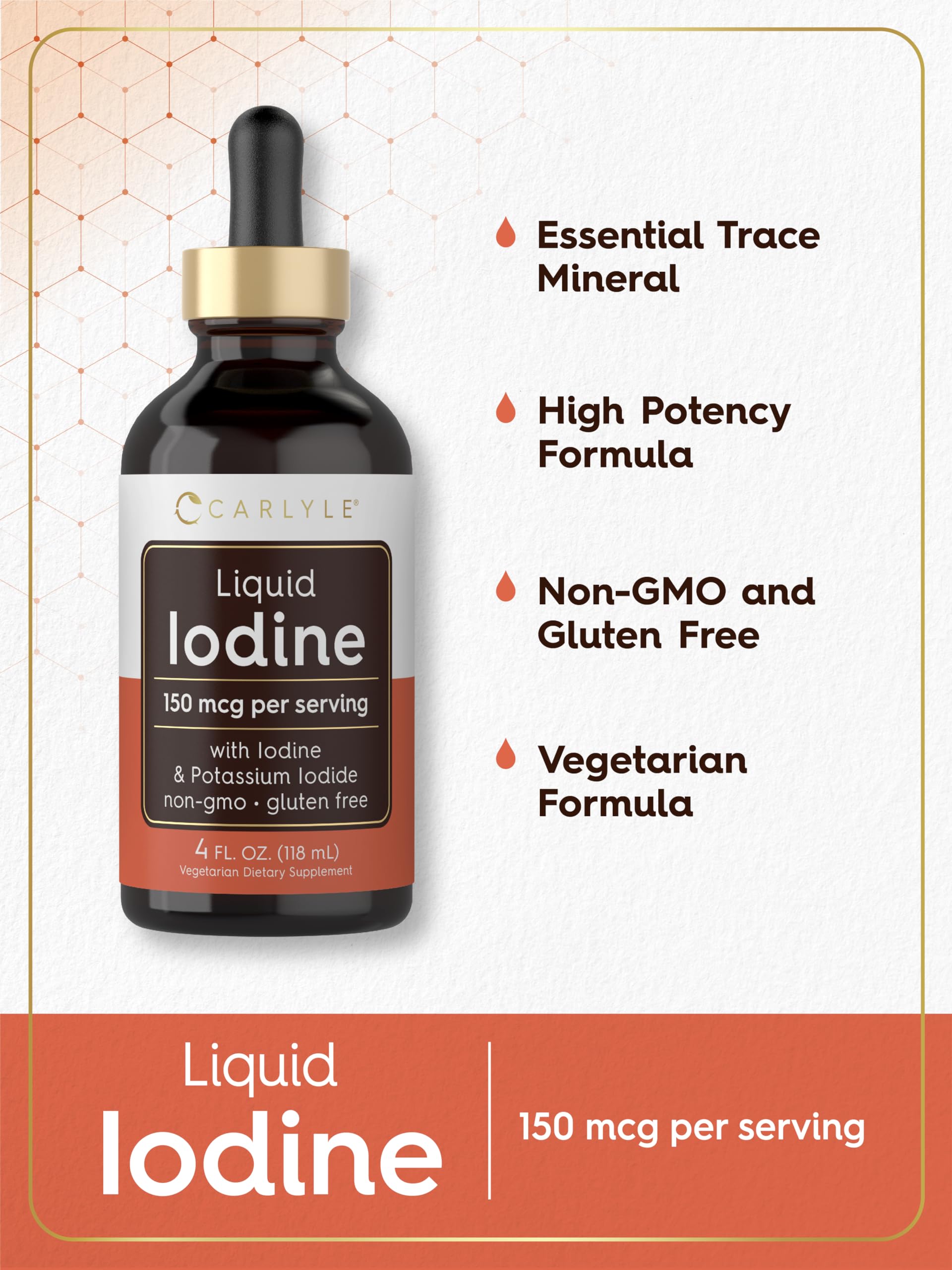 Foto 5 pulgar | Suplemento Carlyle Liquid Yodine 150 Mcg De Yodo Y Potasio - Venta Internacional.