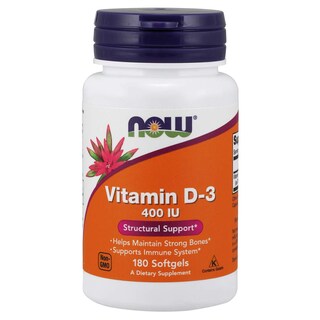 Foto 1 | Suplemento Vitamina D-3 de Now Foods 400 Ui 180 Cápsulas - Venta Internacional