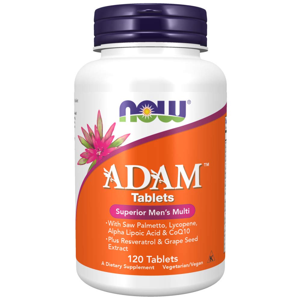Suplemento De Vitamina Múltiple Adam De Now Foods Para Hombres, 120 Comprimidos - Venta Internacional.