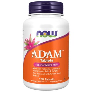 Foto 1 | Suplemento De Vitamina Múltiple Adam De Now Foods Para Hombres, 120 Comprimidos - Venta Internacional.