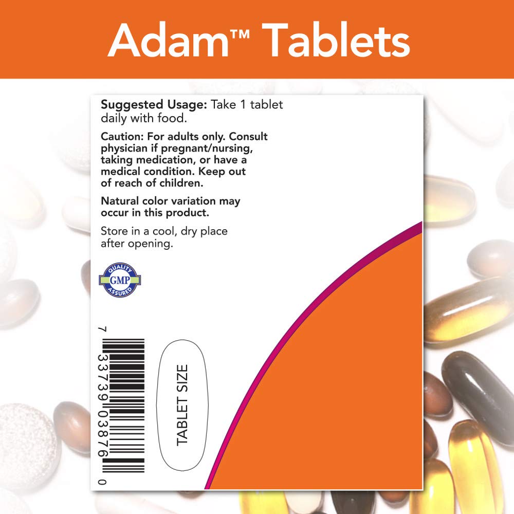Foto 4 pulgar | Suplemento De Vitamina Múltiple Adam De Now Foods Para Hombres, 120 Comprimidos - Venta Internacional.
