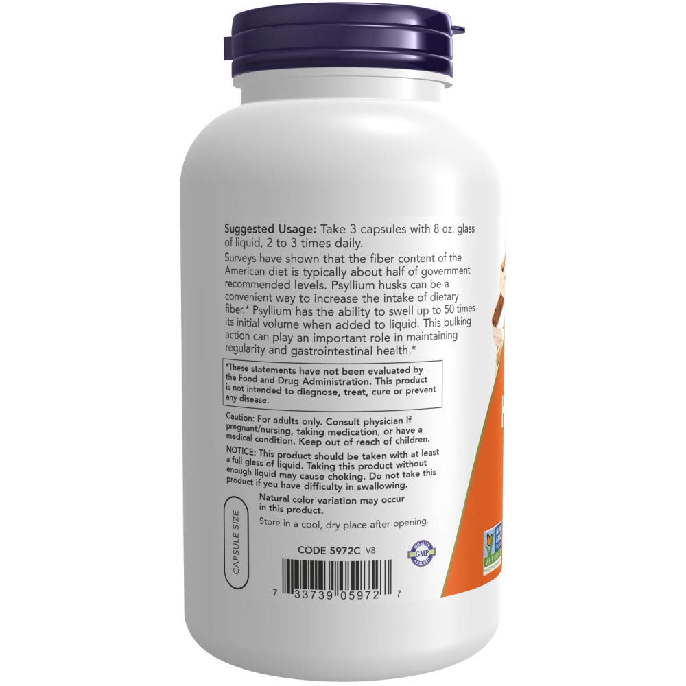 Foto 4 pulgar | Cáscara De Psilio Supplement Now Foods, 500 Mg, 500 Cápsulas (2 Paquetes) - Venta Internacional.