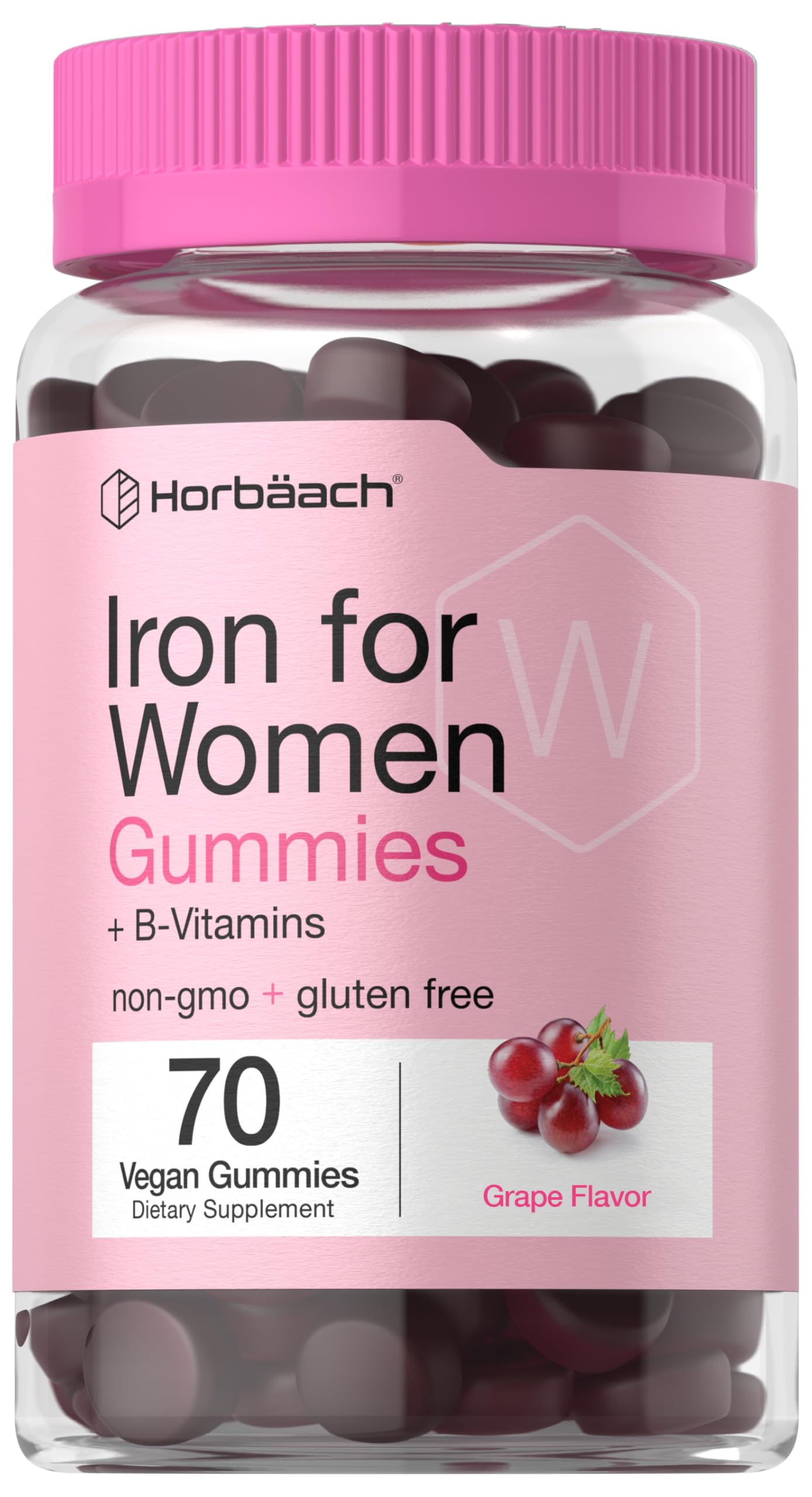 Foto 2 pulgar | Gominolas De Hierro Horbäach Para Mujer, 18 Mg Con Vitaminas B, 70 Unidades - Venta Internacional.