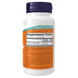 Foto 2 | Suplementos Now Foods Selenio (l-selenometionina) 200 Mcg 90 Cápsulas - Venta Internacional.