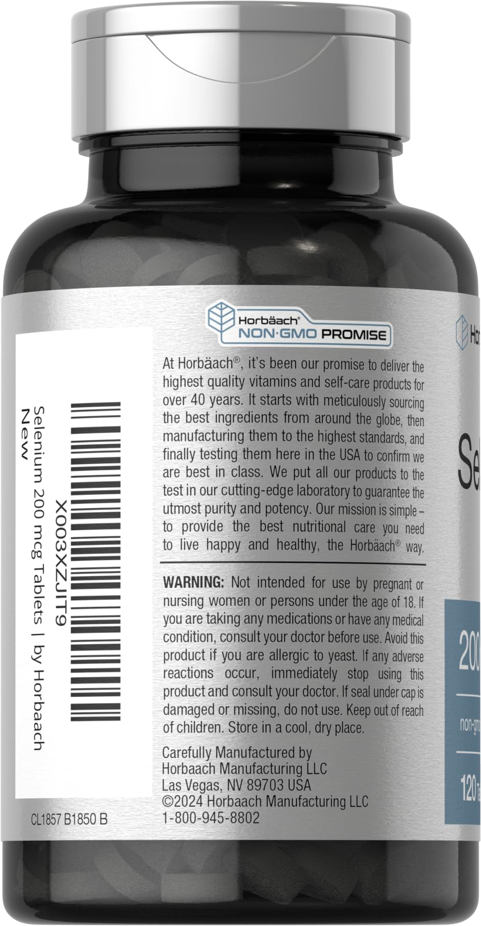 Foto 3 | Suplemento Horbäach Selenium 200 Mcg | 120 Tabletas - Venta Internacional.
