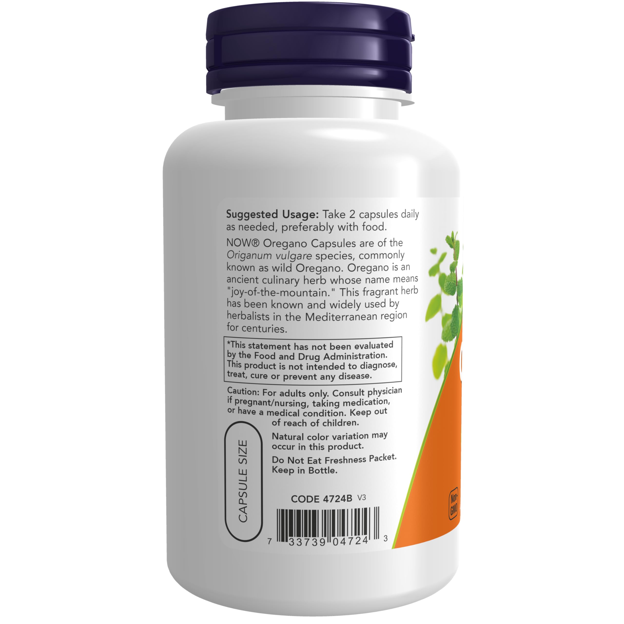Foto 4 pulgar | Suplemento Now Foods Orégano (origanum Vulgare) 450 Mg 100 Ca - Venta Internacional.