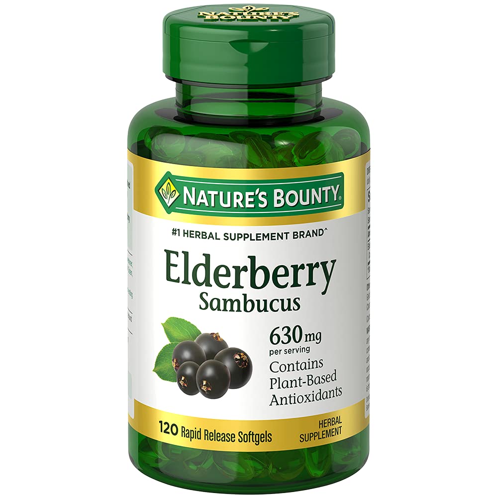 Foto 2 pulgar | Suplemento Nature's Bounty Sambucus Saúco 630 Mg 120 Sodas - Venta Internacional.