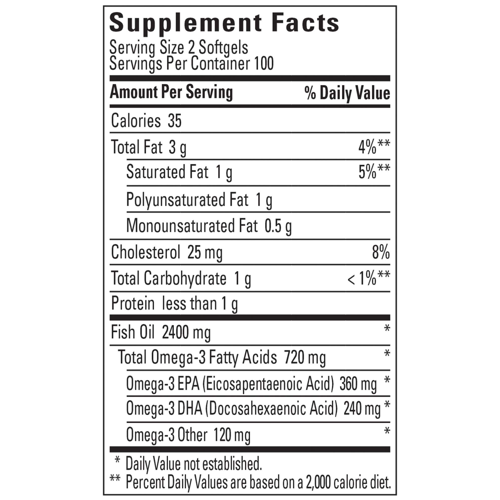 Foto 3 pulgar | Aceite De Pescado Sin Eructos Supplement Nature Made 1200 Mg 200 Cápsulas Blandas - Venta Internacional.
