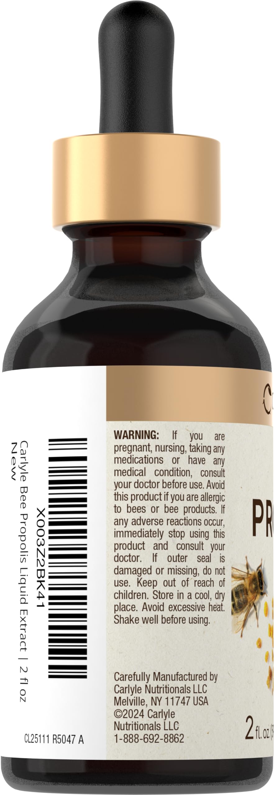 Foto 4 pulgar | Gotas De Tintura De Propóleo De Abeja Carlyle, 60 Ml, Extracto Líquido - Venta Internacional.