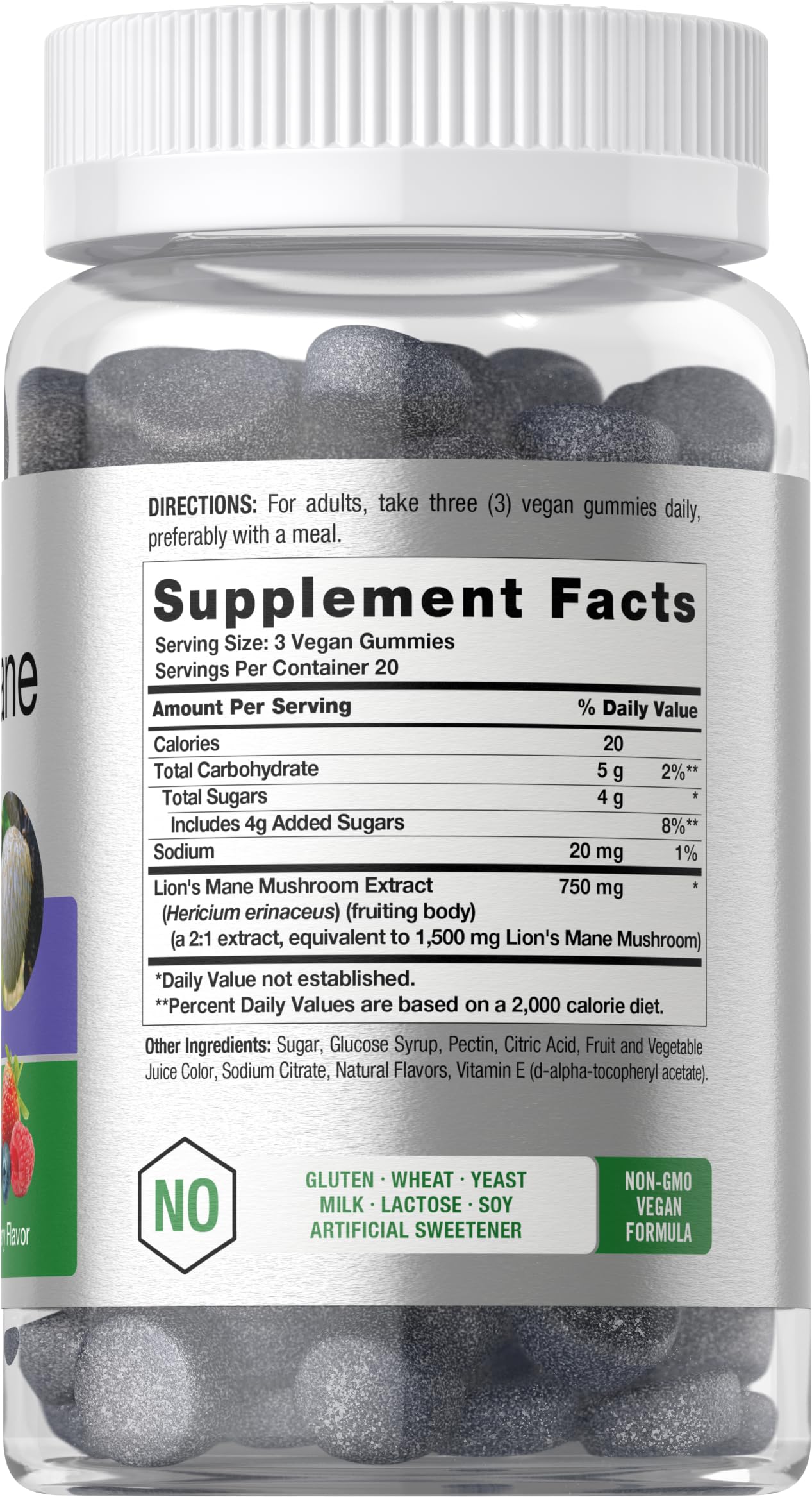 Foto 3 pulgar | Suplemento Horbäach Lion's Mane 60 Gomitas Veganas 750 Mg - Venta Internacional.