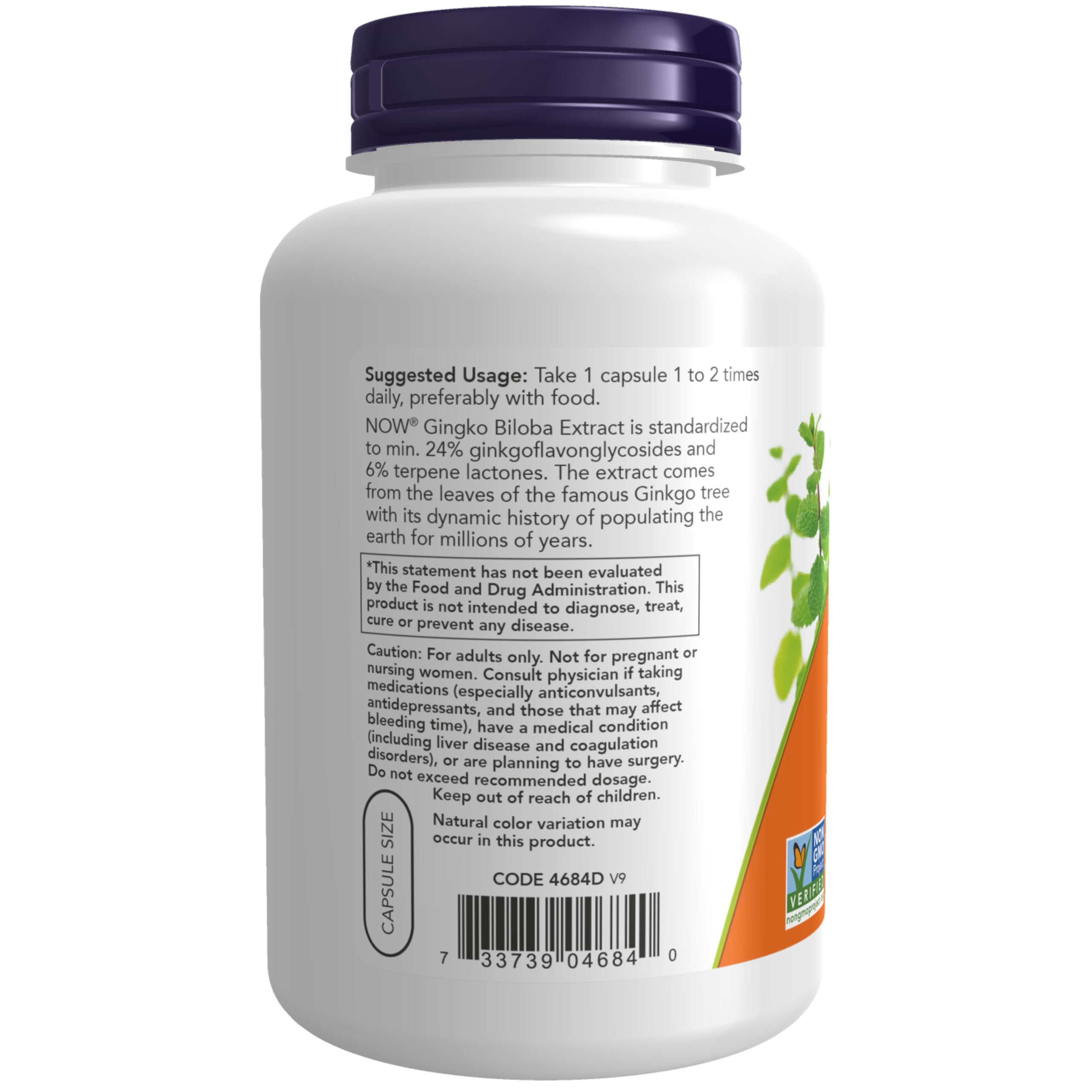 Foto 4 pulgar | Suplementos Now Foods Ginkgo Biloba 60 Mg, 24% De Extracto, 240 Cápsulas - Venta Internacional.