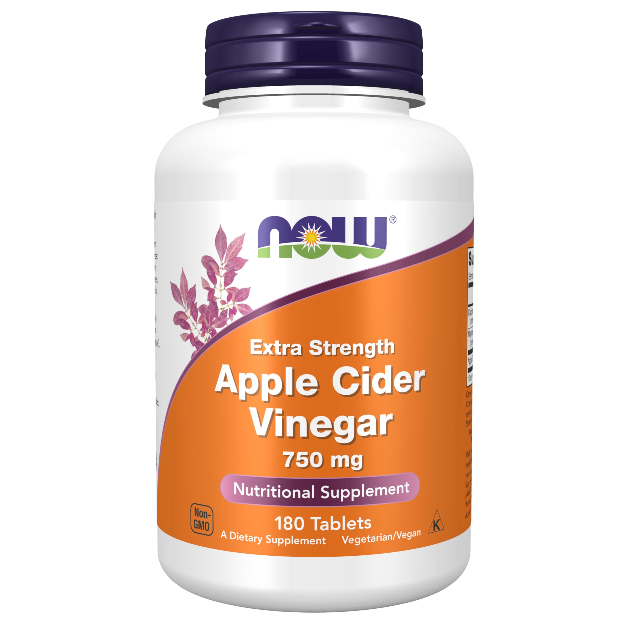 Foto 2 pulgar | Suplementos Now Foods Vinagre De Sidra De Manzana 750 Mg 180 Comprimidos - Venta Internacional.
