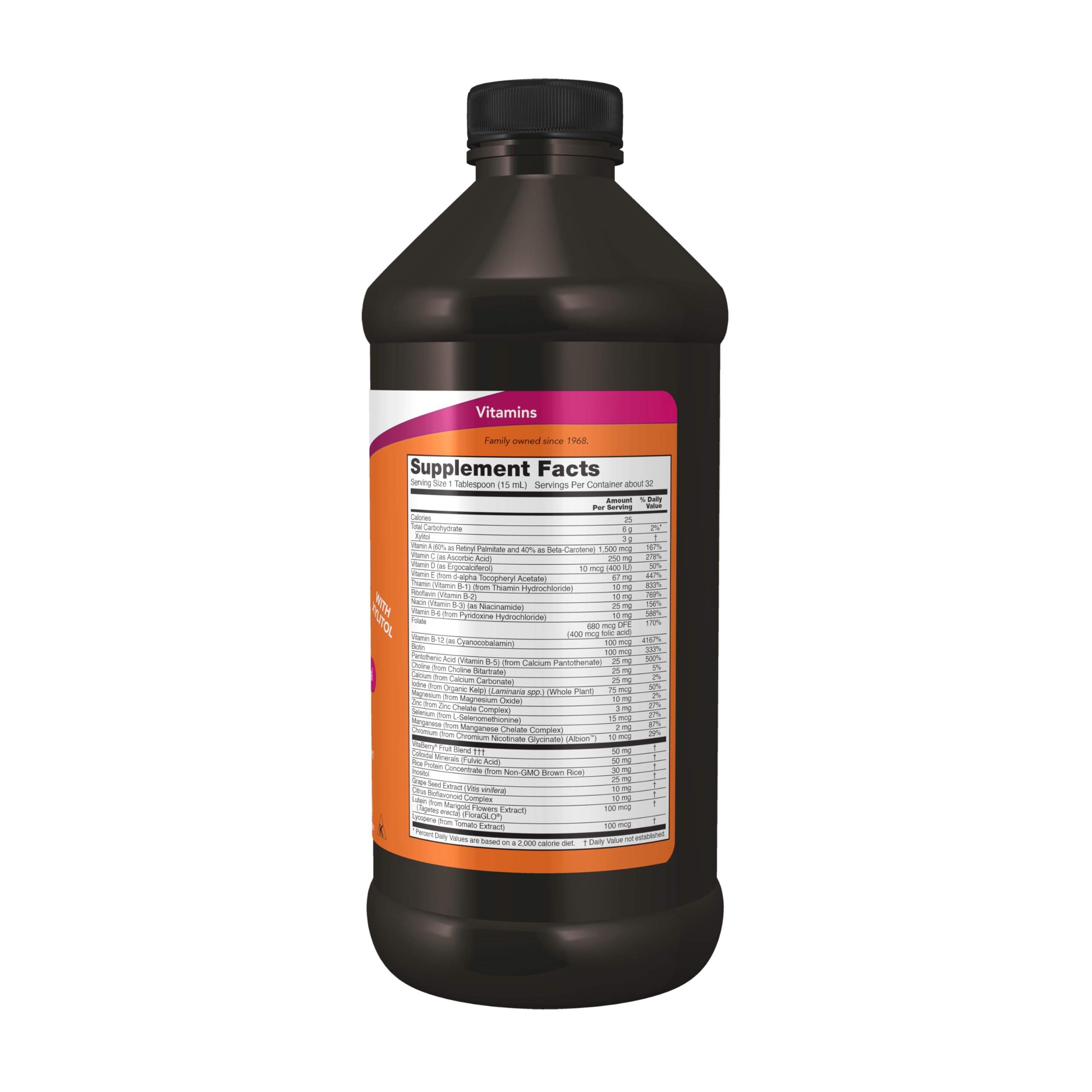 Foto 2 | Suplementos Now Foods Líquido, Naranja Multitropical, 480 Ml - Venta Internacional.