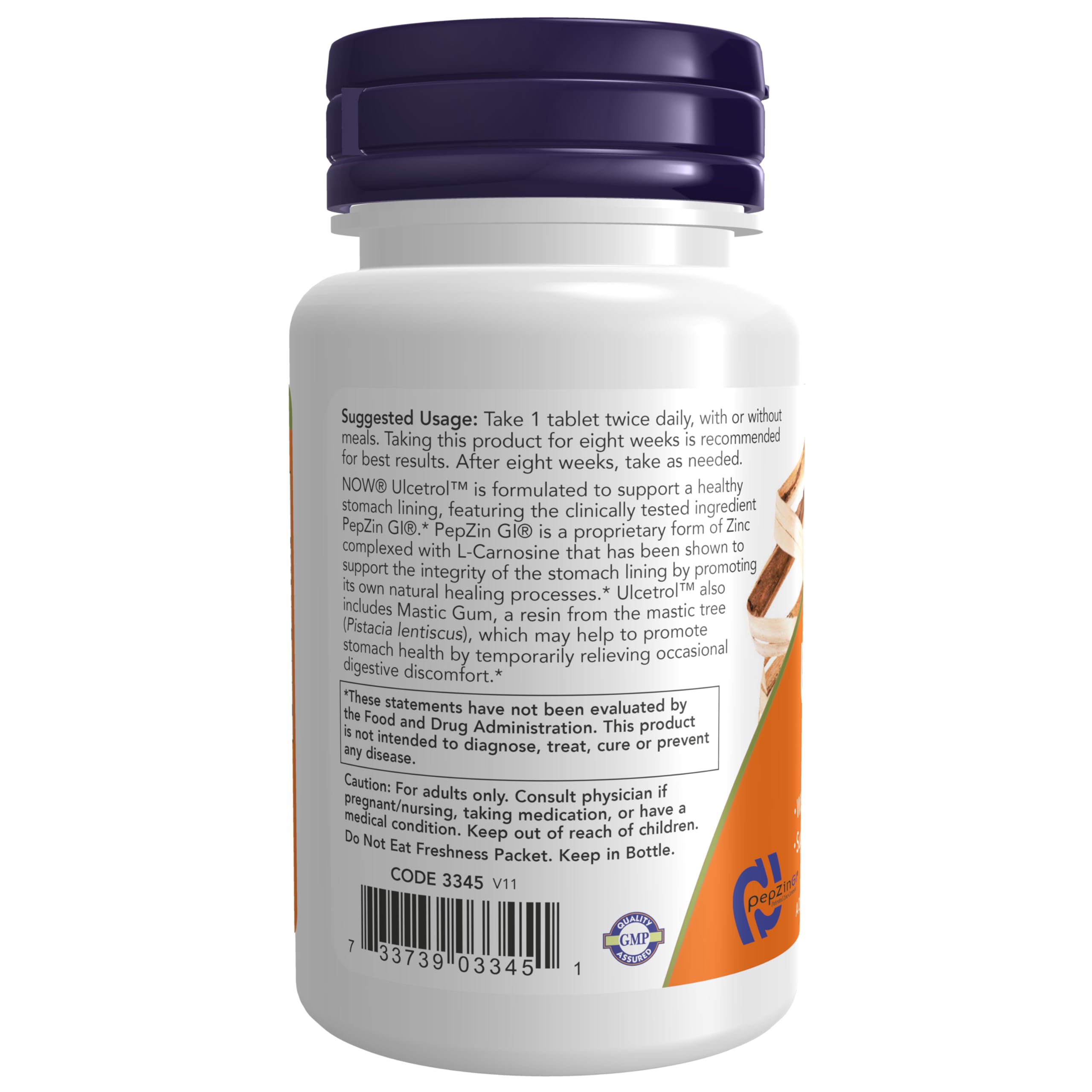 Foto 4 pulgar | Suplemento Para La Salud Digestiva Ulcetrol™ De Now Foods, 60 Comprimidos - Venta Internacional.