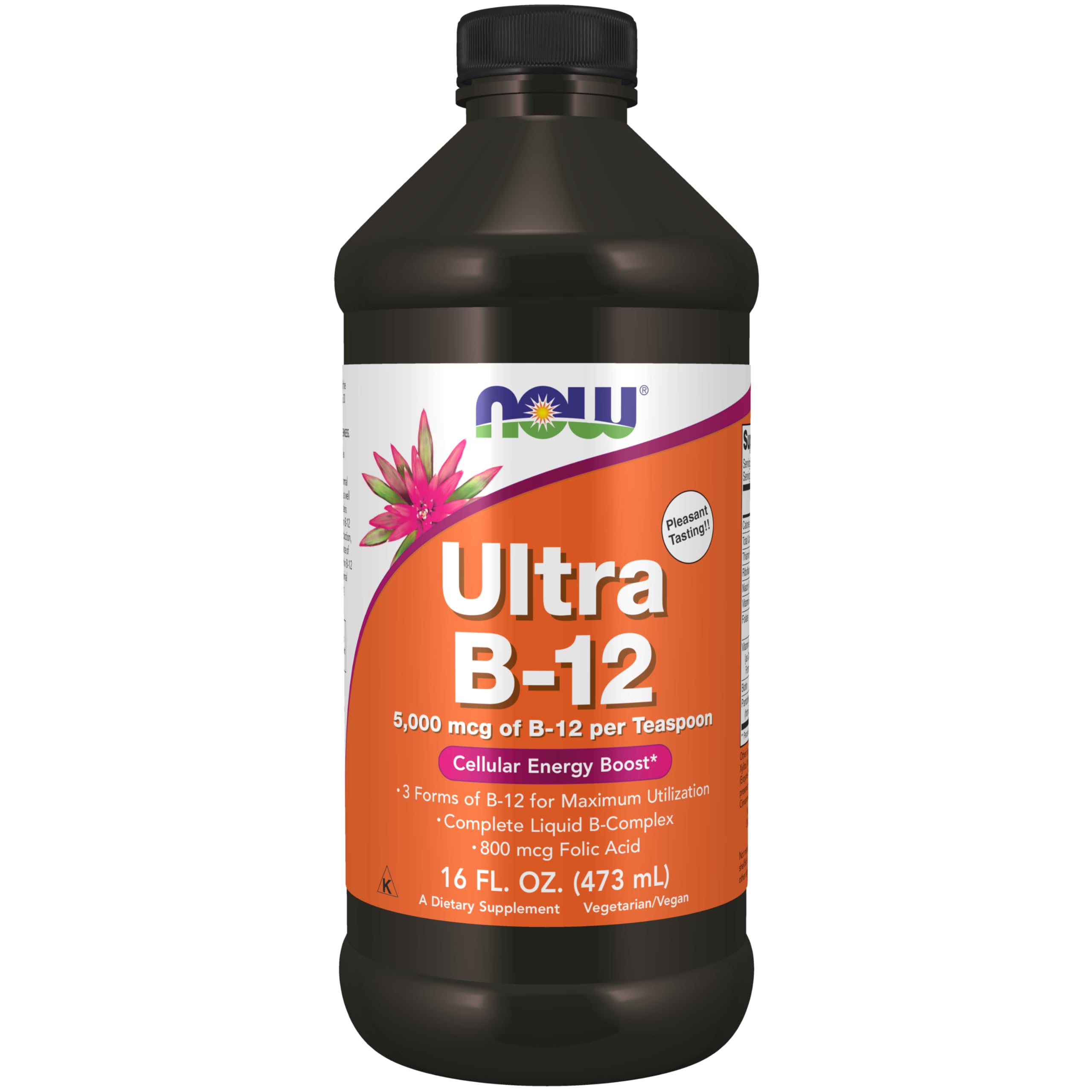 Foto 2 pulgar | Supplement Now Ultra B-12 Liquid 473 Ml Con 800 Mcg De Ácido Fólico - Venta Internacional.