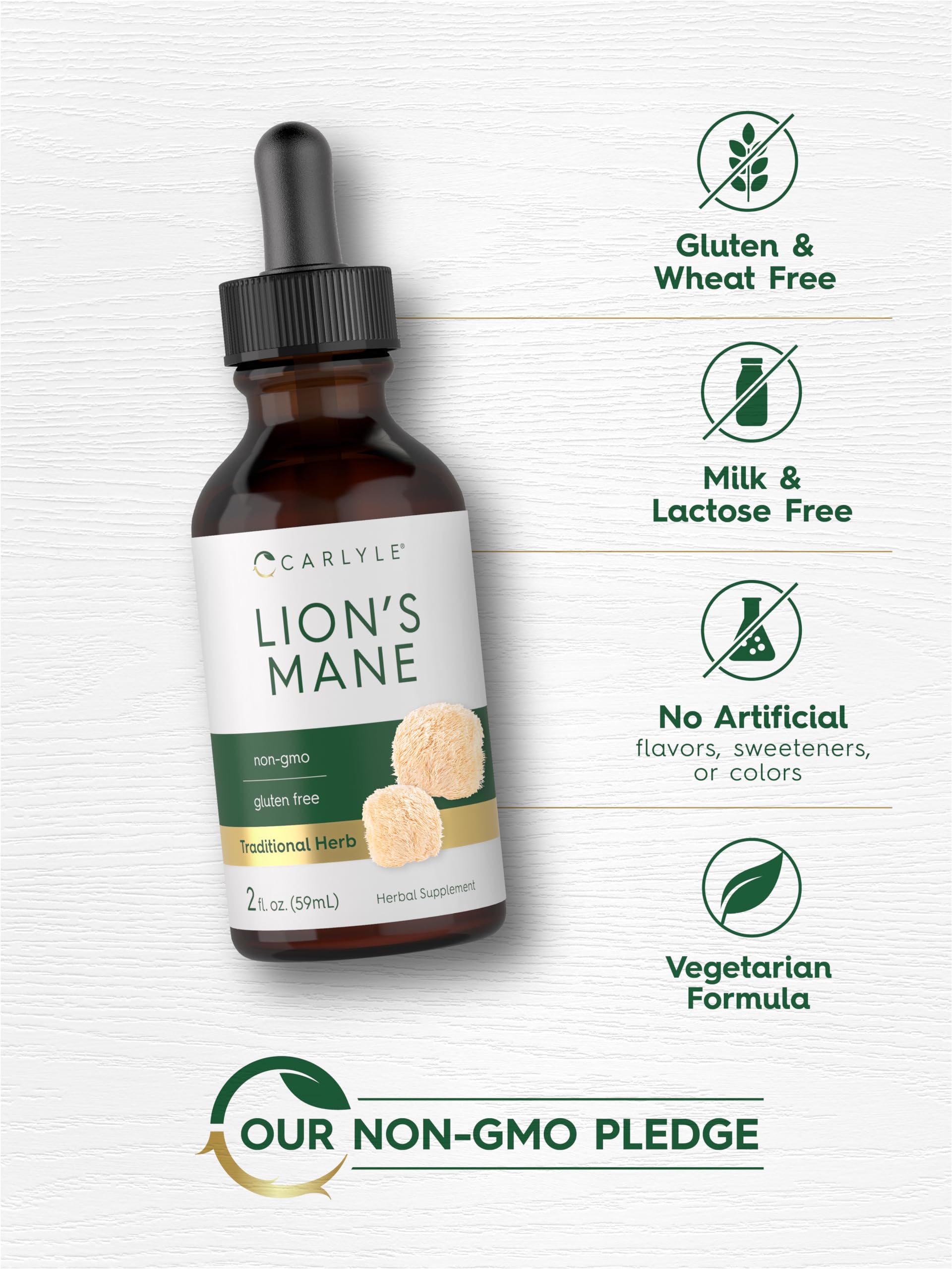 Foto 6 pulgar | Suplemento De Extracto Líquido Carlyle Lion's Mane Mushroom, 60 Ml - Venta Internacional.