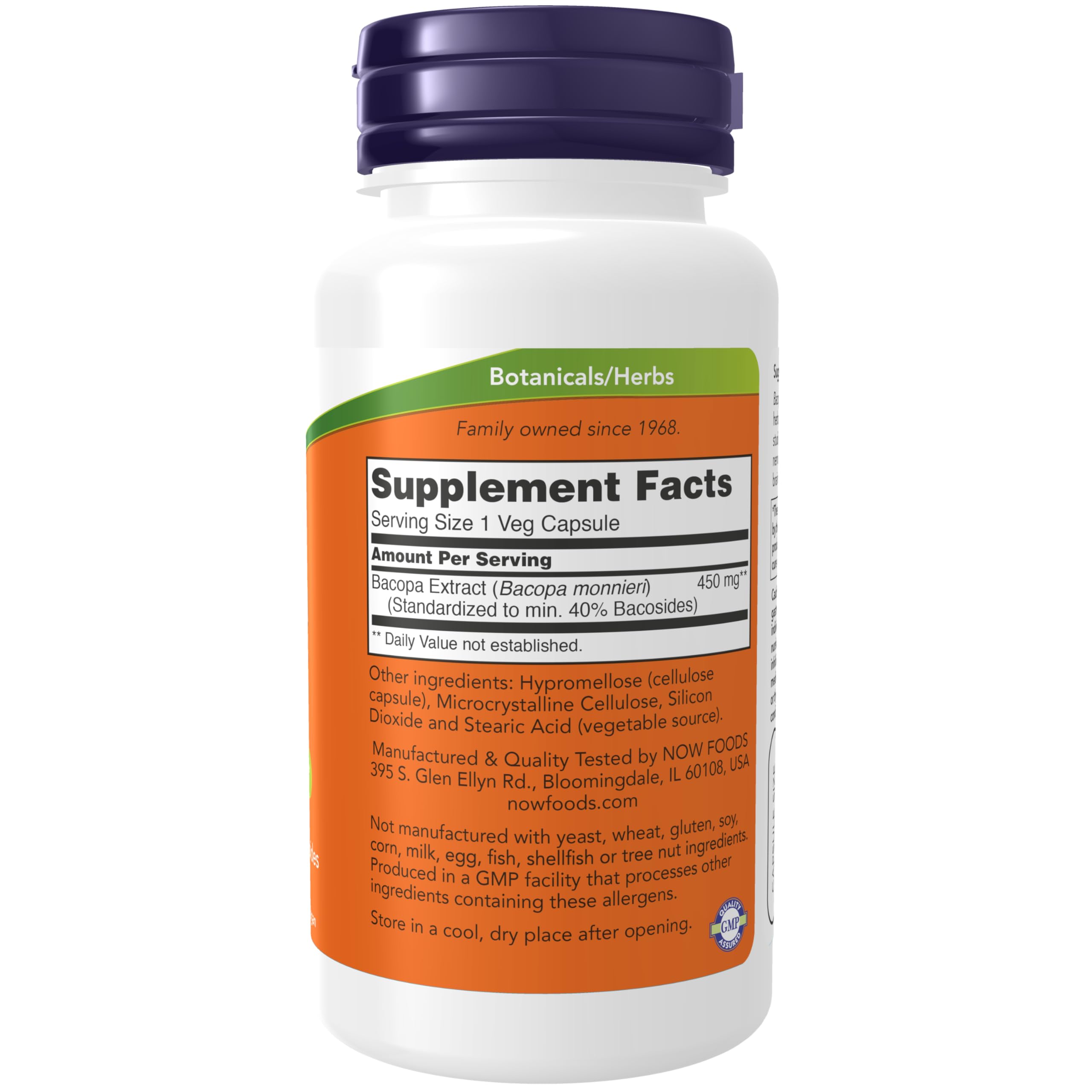 Foto 3 pulgar | Extracto De Bacopa De Supplement Now Foods, 450 Mg, 90 Cápsulas Vegetarianas - Venta Internacional.