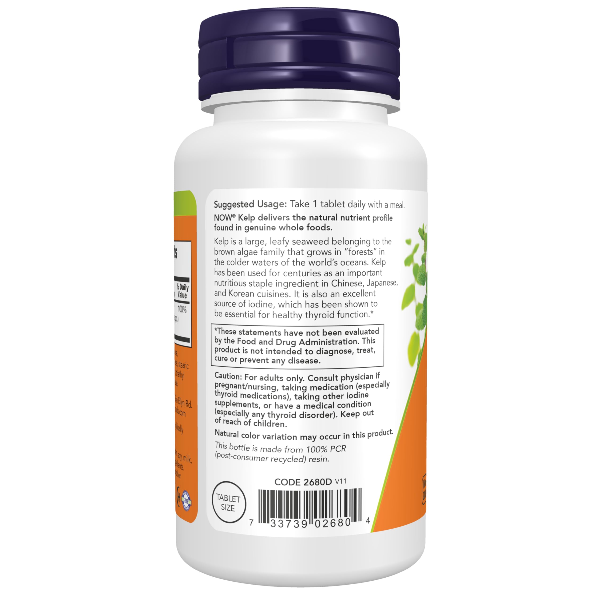 Foto 3 pulgar | Suplemento Now Foods Kelp 150 Mcg De Yodo Natural, 200 Tabletas - Venta Internacional.