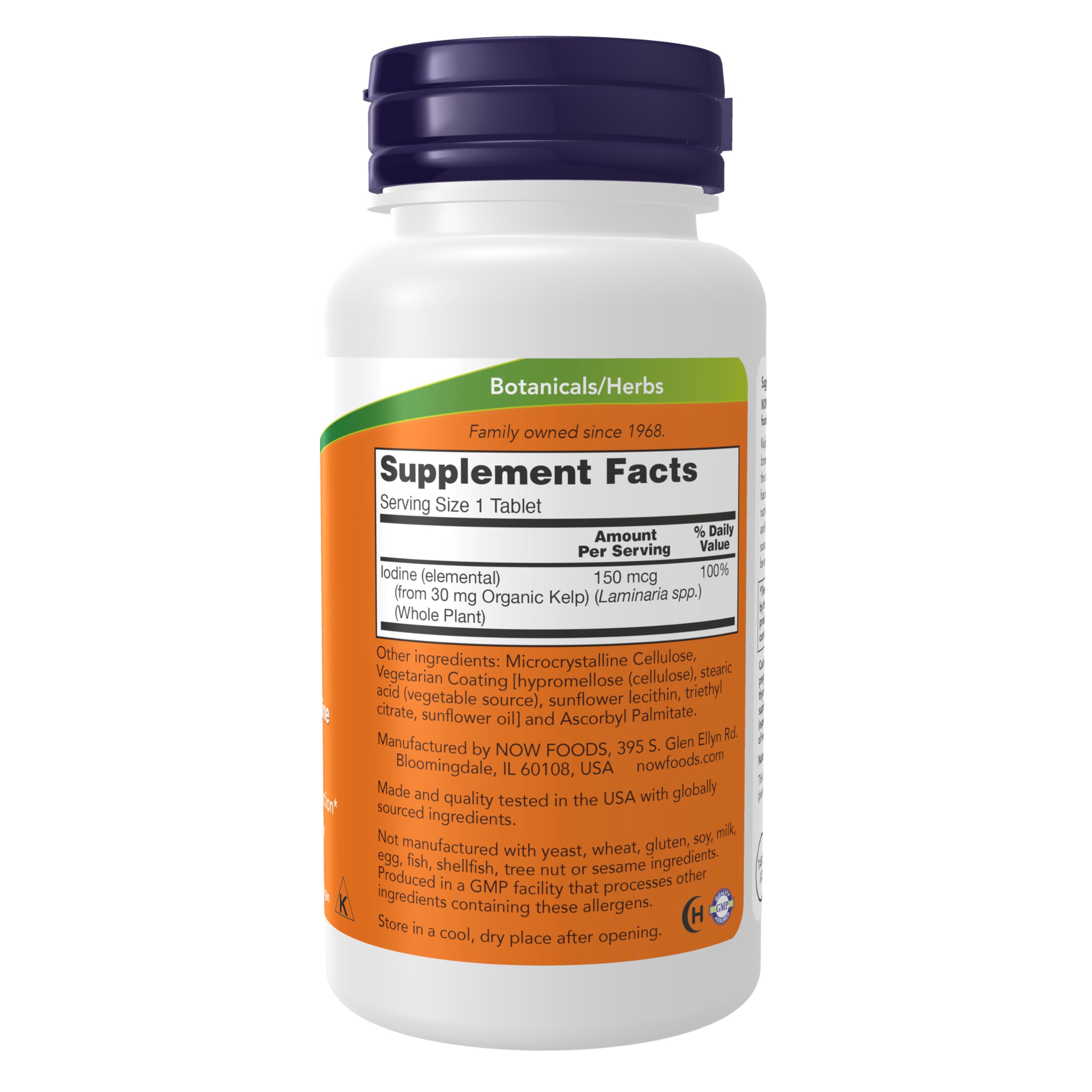 Foto 4 pulgar | Suplemento Now Foods Kelp 150 Mcg De Yodo Natural, 200 Tabletas - Venta Internacional.