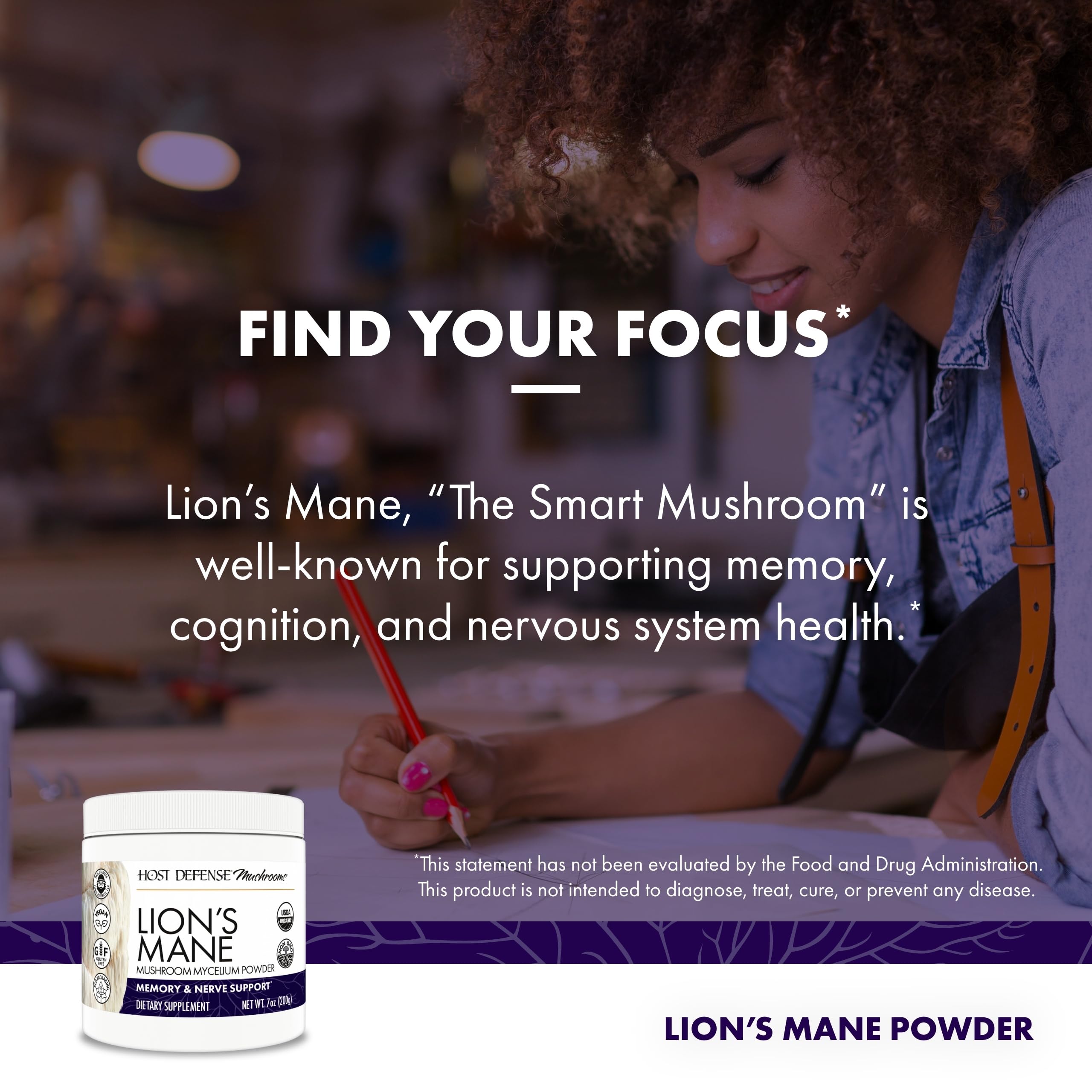 Foto 4 pulgar | Suplemento Host Defense Lion's Mane Powder 100 Ml - Venta Internacional.