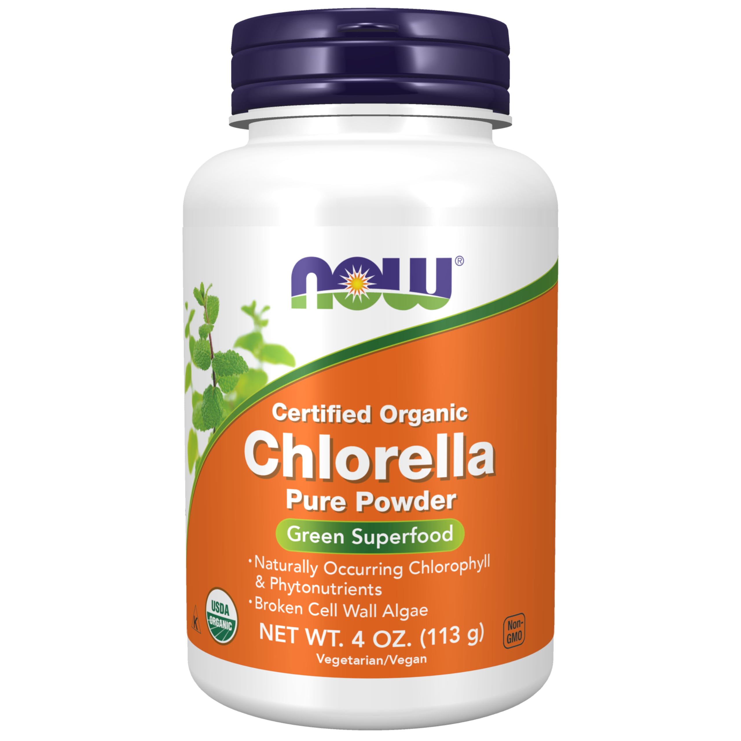 Foto 2 pulgar | Polvo De Clorella Orgánica Supplements Now Foods, 120 Ml - Venta Internacional.