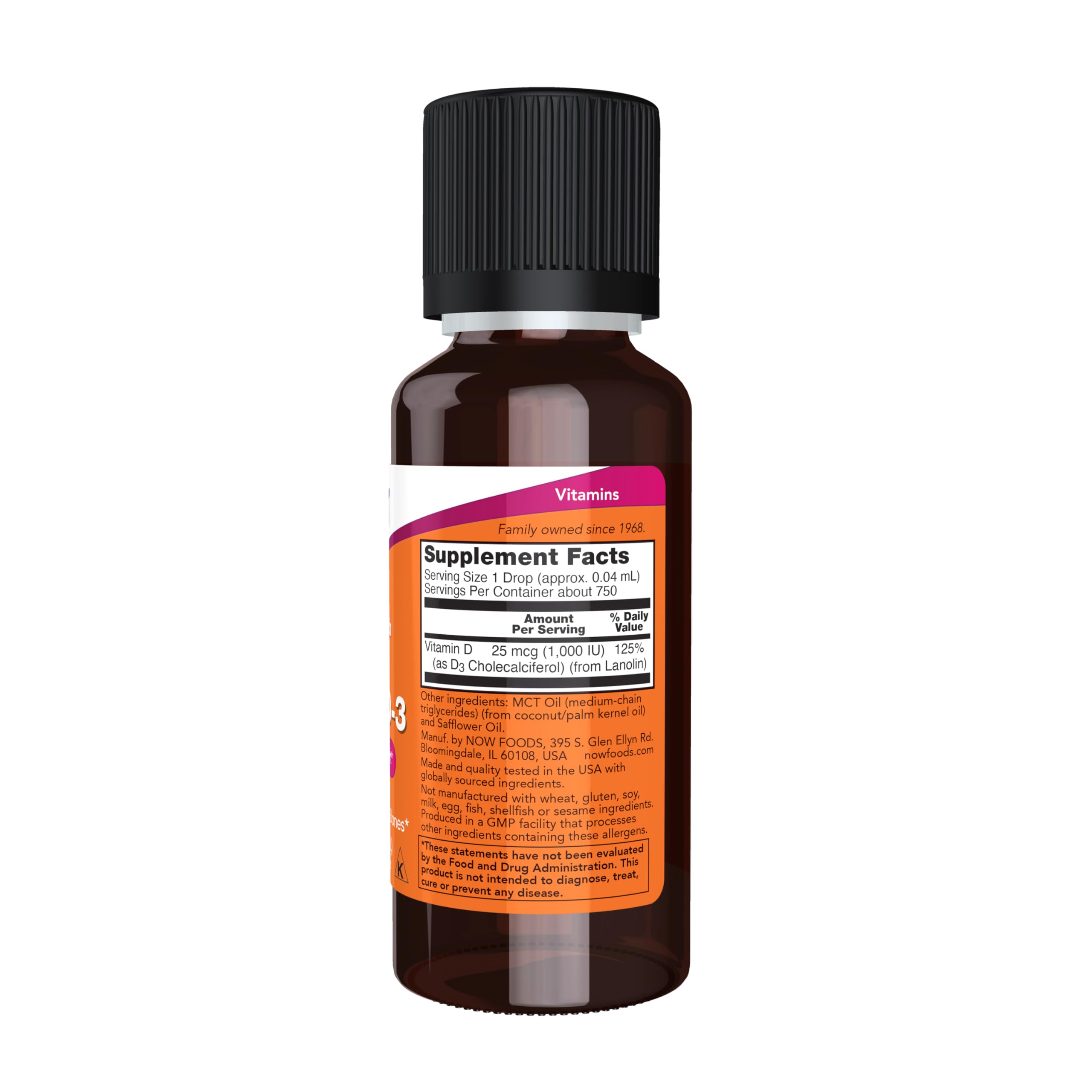 Foto 3 pulgar | Suplemento Now Foods, Vitamina D-3, Extra Fuerte, 30 Ml - Venta Internacional.