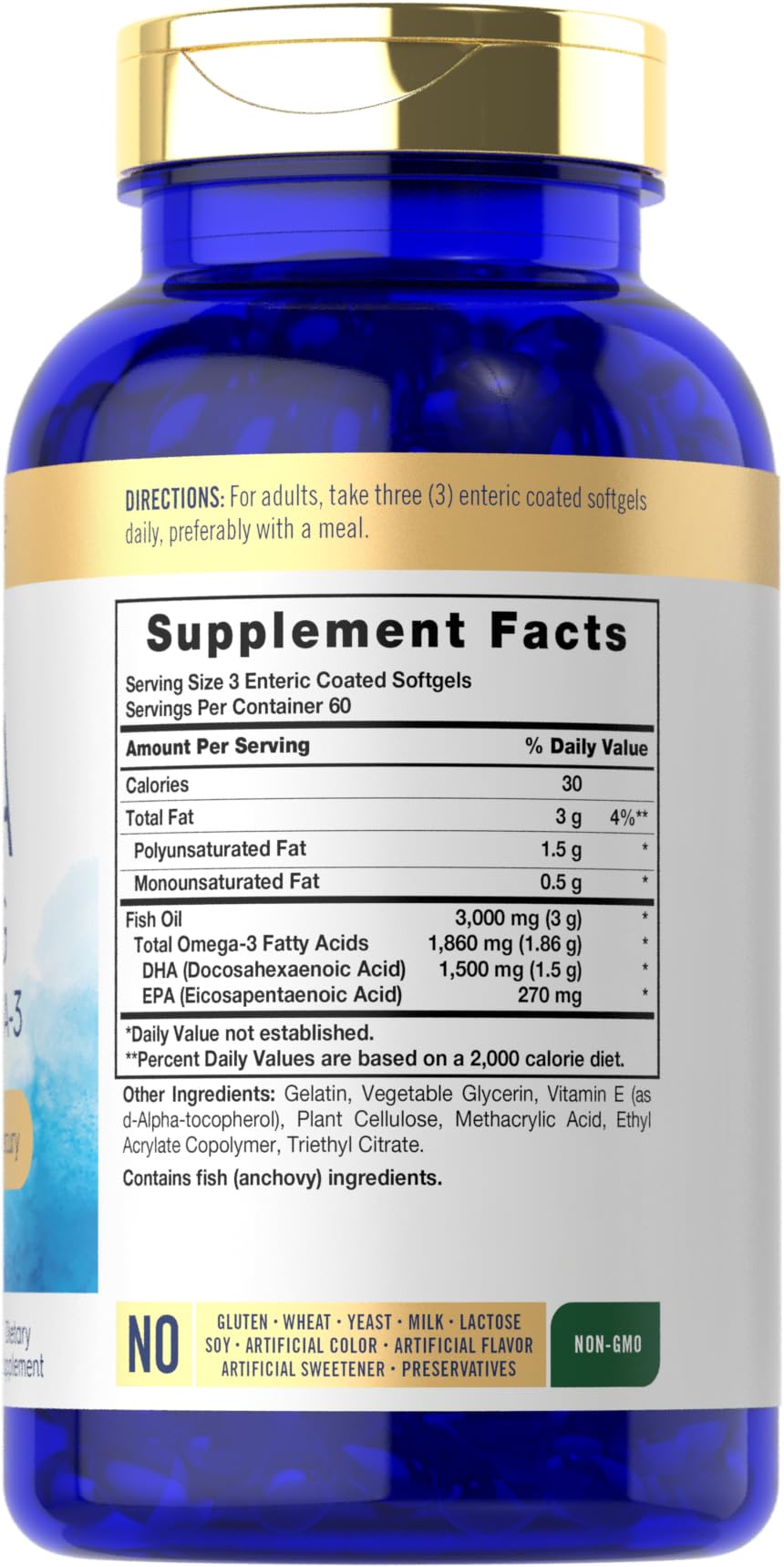 Foto 3 pulgar | Suplemento Carlyle Dha 1500 Mg 180 Cápsulas Blandas De Omega-3 Sin Ogm - Venta Internacional.