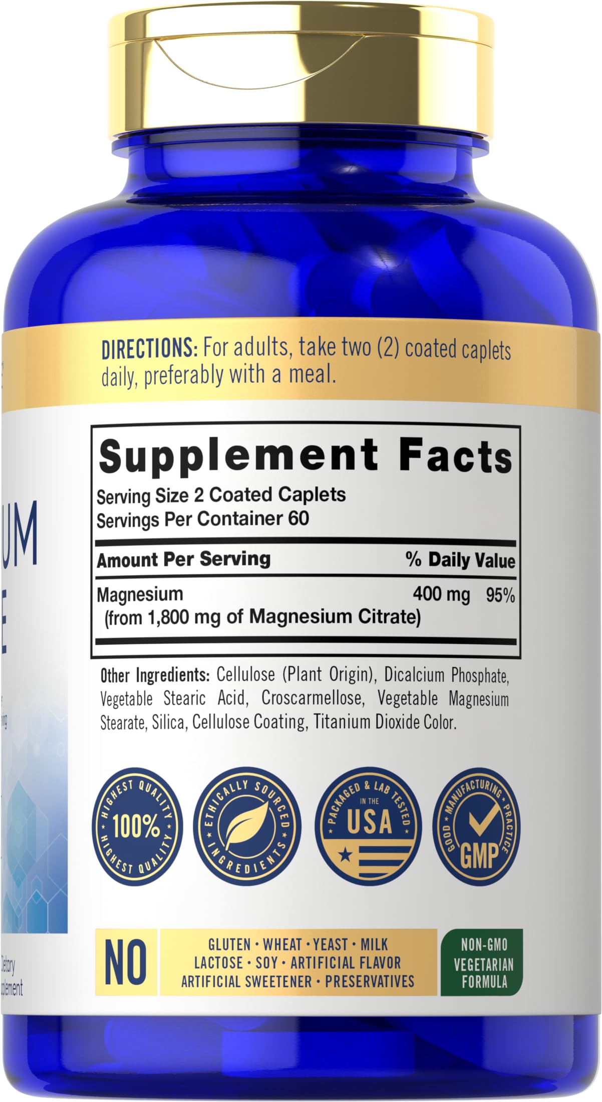 Foto 3 pulgar | Suplemento De Citrato De Magnesio Carlyle, 1800 Mg, 120 Cápsulas - Venta Internacional.