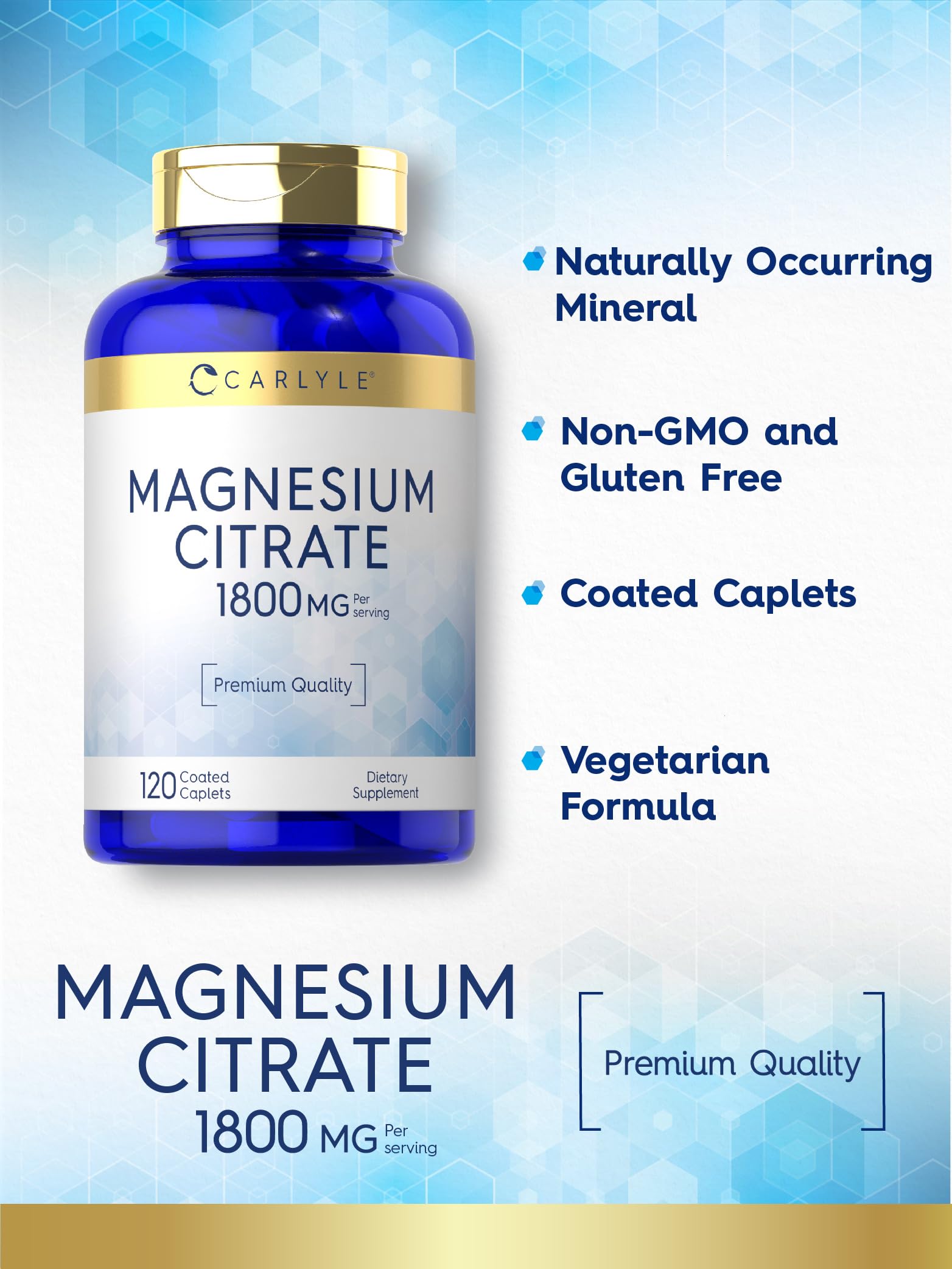 Foto 5 pulgar | Suplemento De Citrato De Magnesio Carlyle, 1800 Mg, 120 Cápsulas - Venta Internacional.