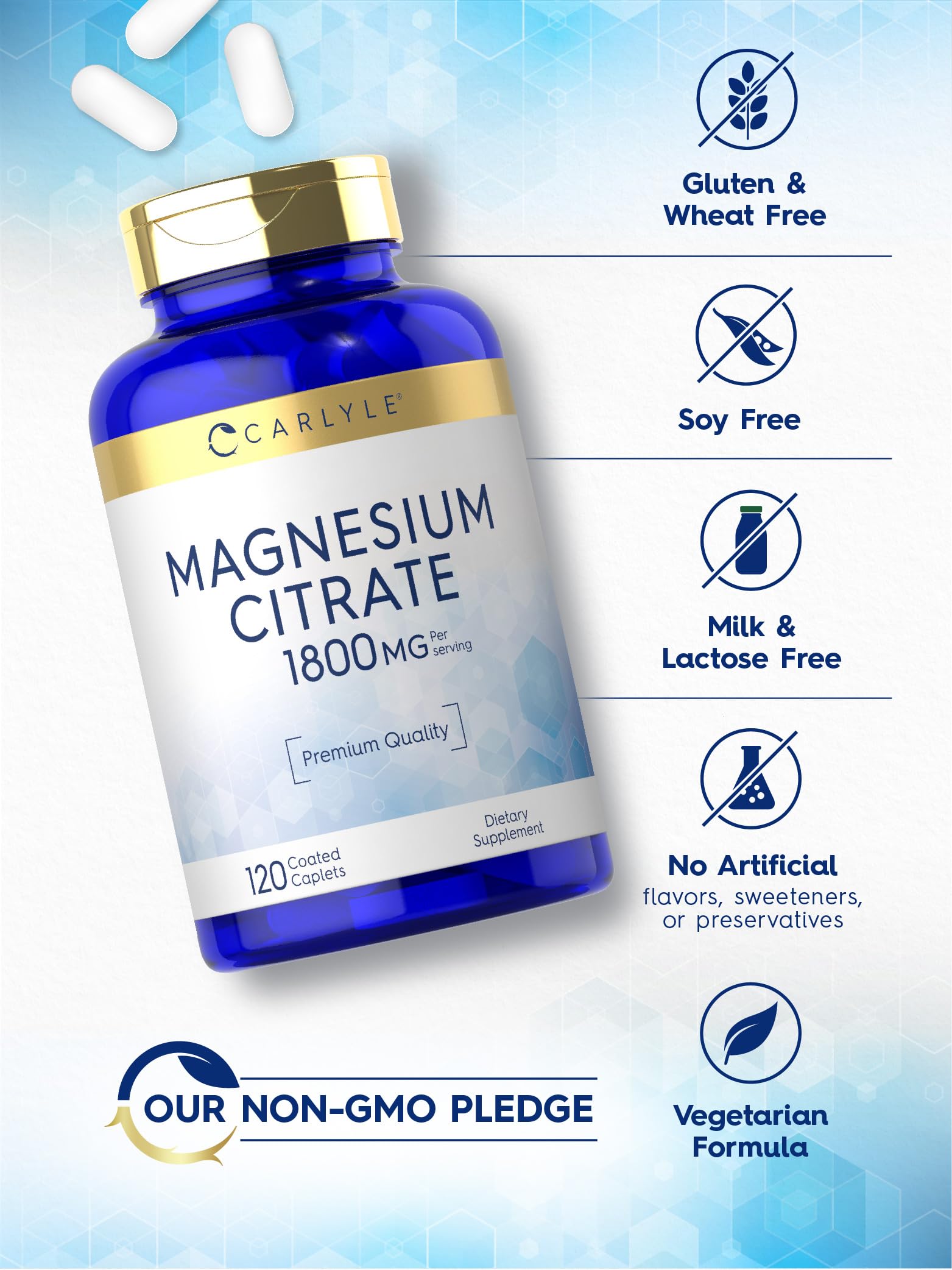 Foto 5 | Suplemento De Citrato De Magnesio Carlyle, 1800 Mg, 120 Cápsulas - Venta Internacional.