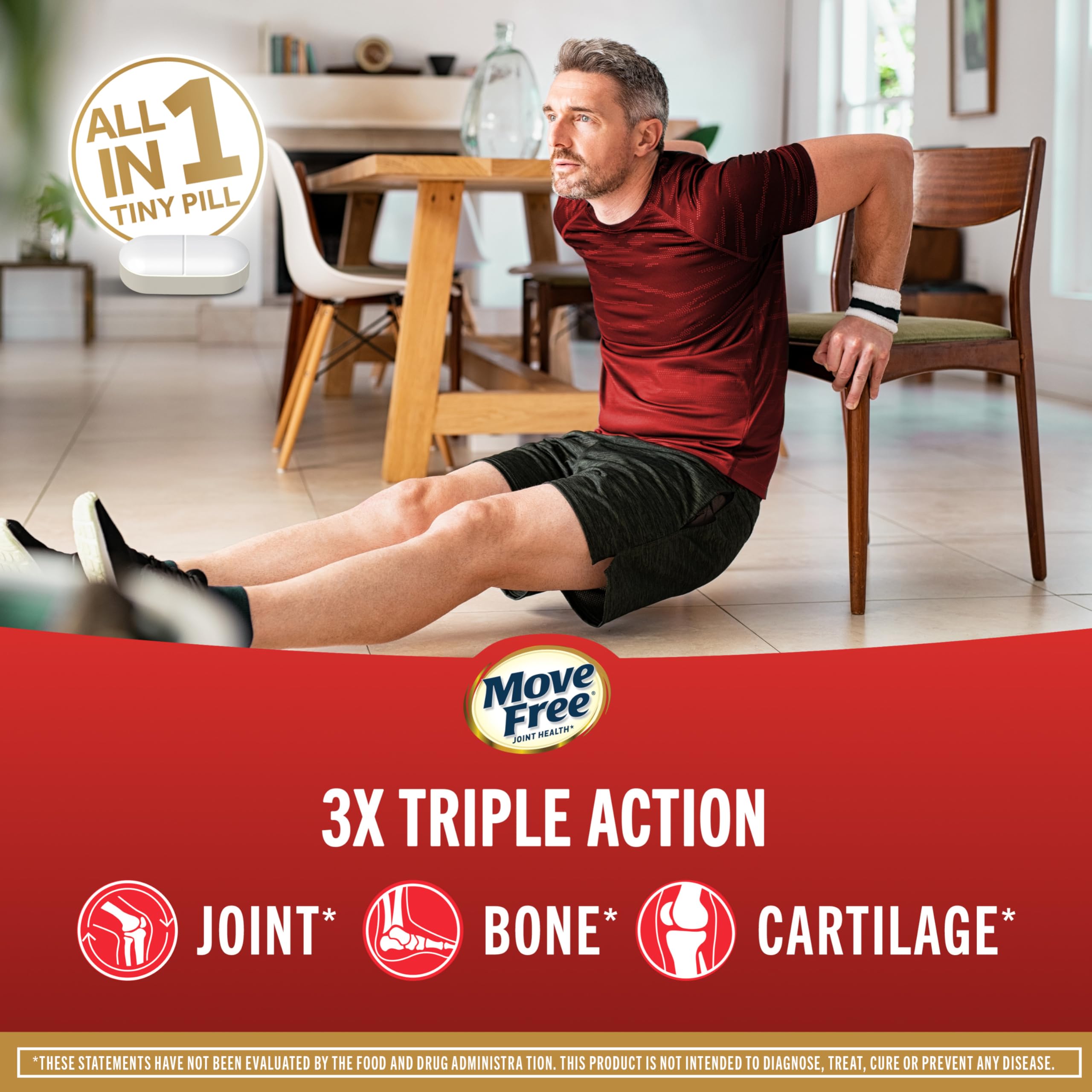 Foto 3 pulgar | Supplement Move Free Ultra Triple Action Joint Support 64 Comprimidos - Venta Internacional.