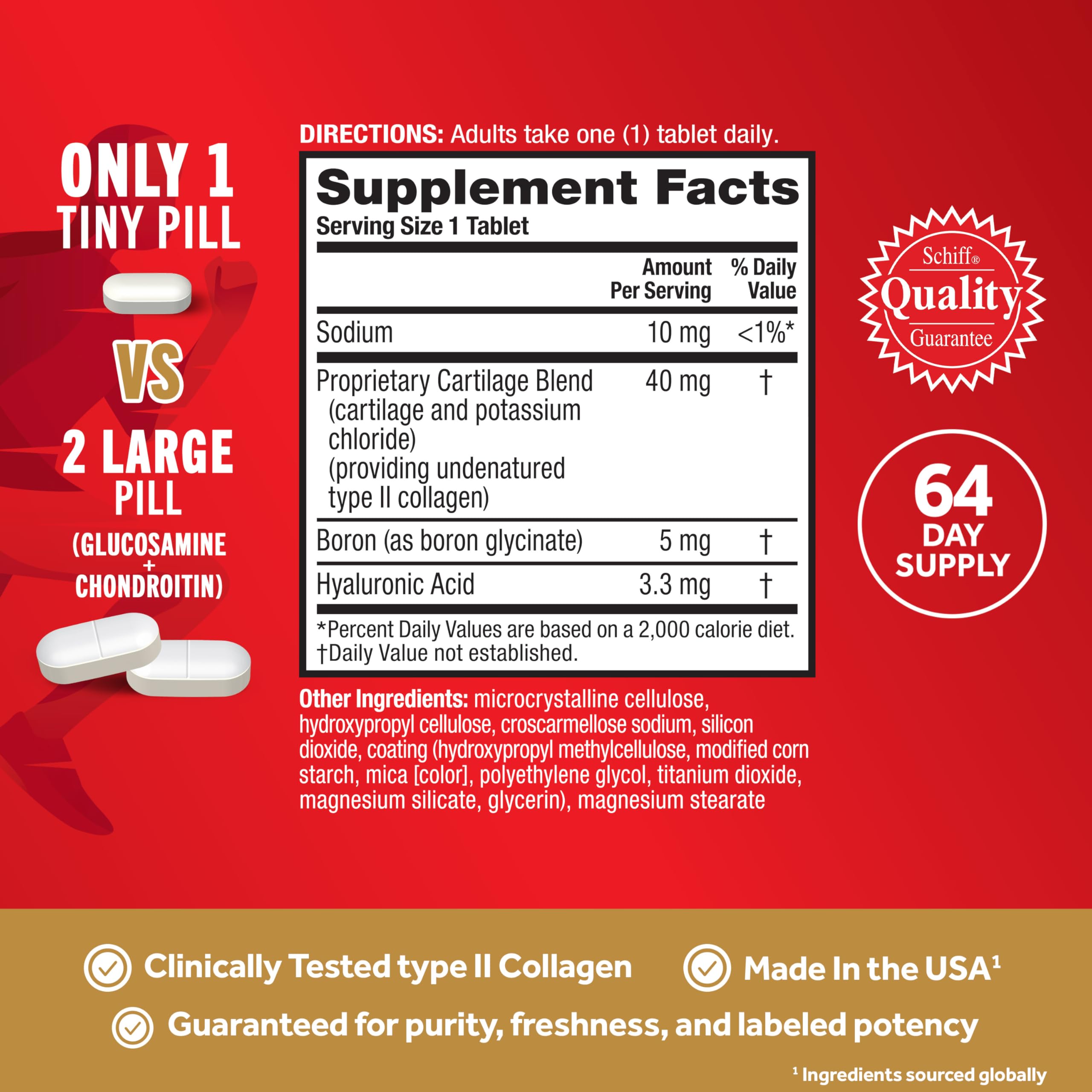 Foto 5 pulgar | Supplement Move Free Ultra Triple Action Joint Support 64 Comprimidos - Venta Internacional.