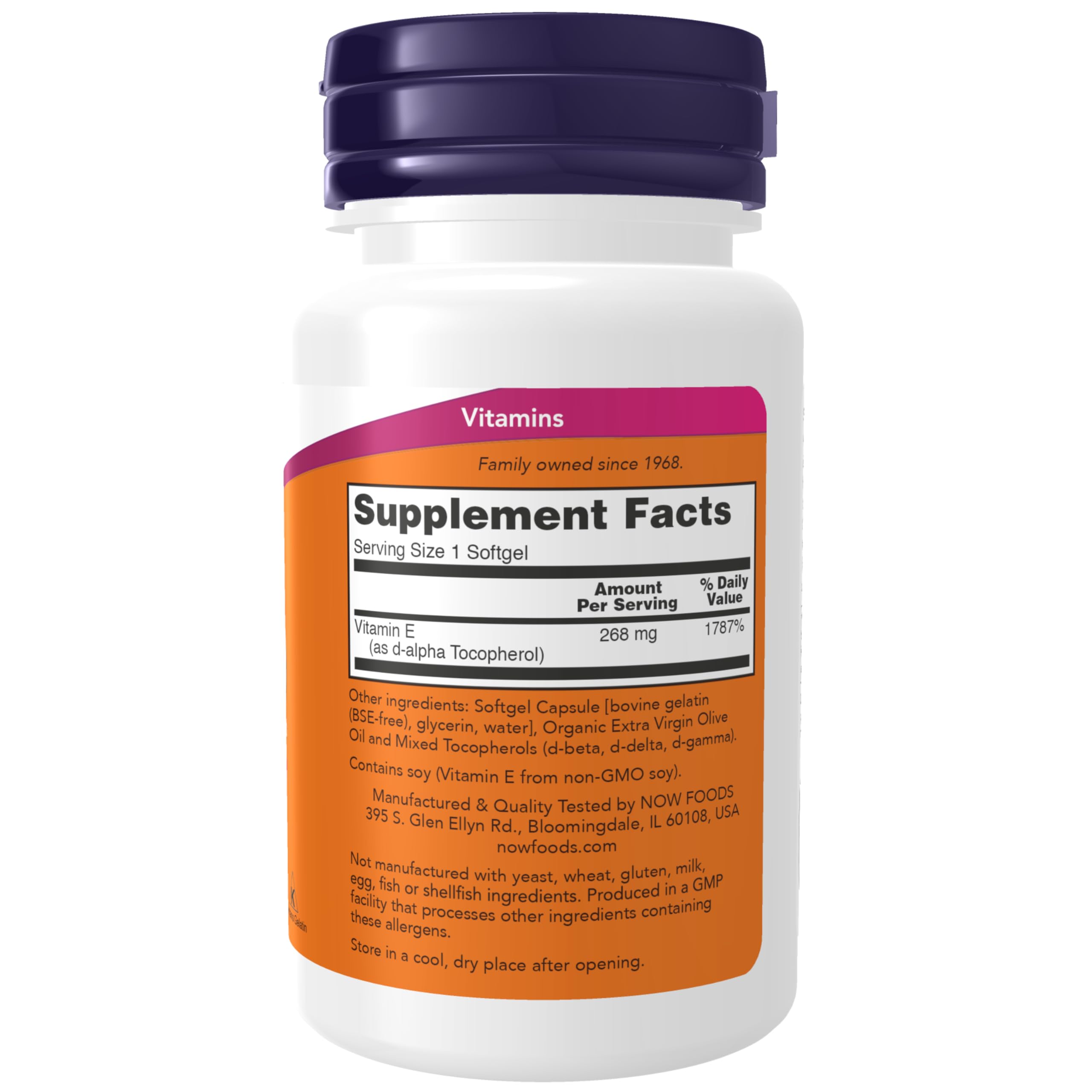 Foto 3 pulgar | Suplementos: Now Foods, Vitamina E-400 Ui, Mezcla De Tocoferoles, 50  - Venta Internacional.