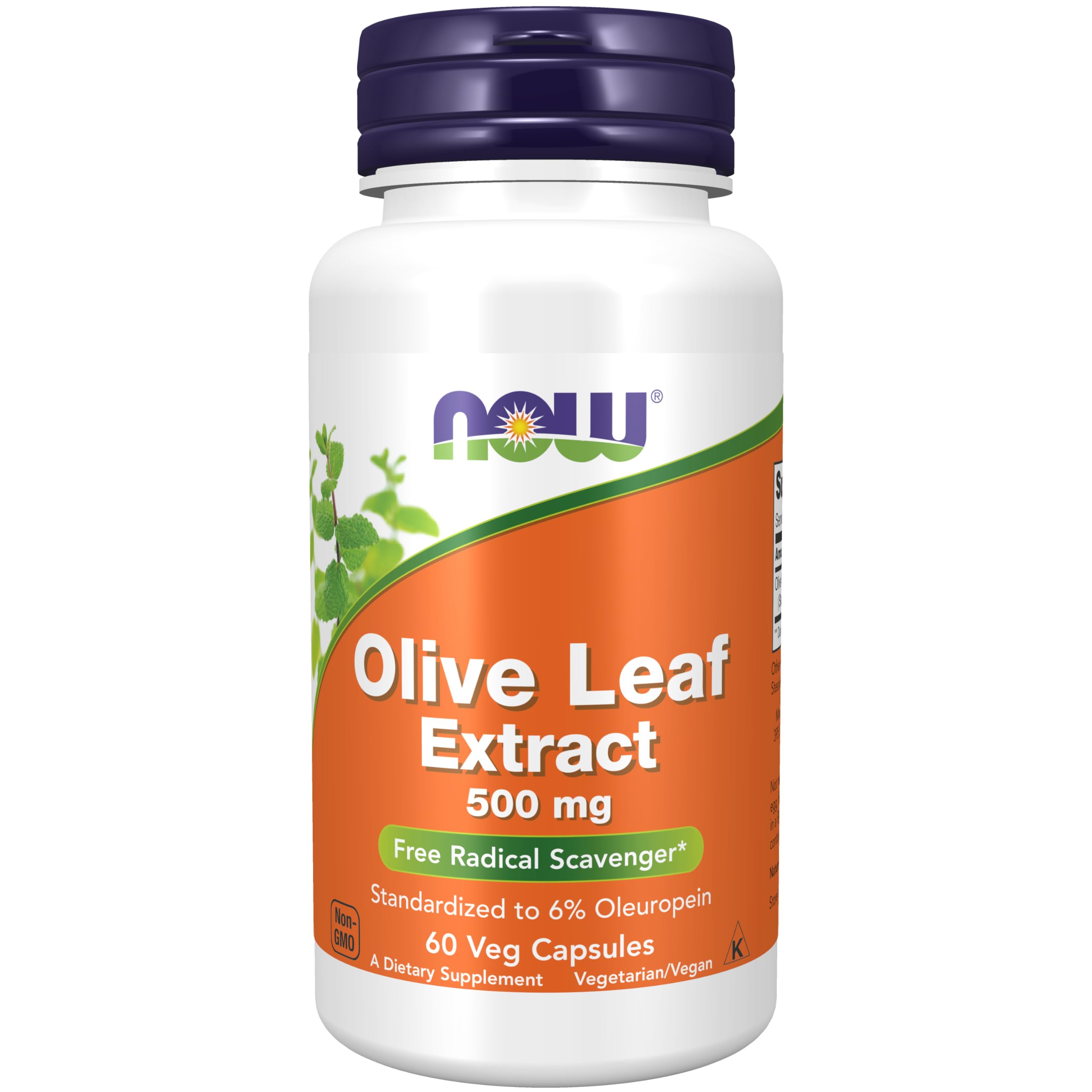 Foto 1 | Suplemento Now Foods Extracto De Hoja De Olivo, 500 Mg, 60 Cápsulas Vegetarianas - Venta Internacional.