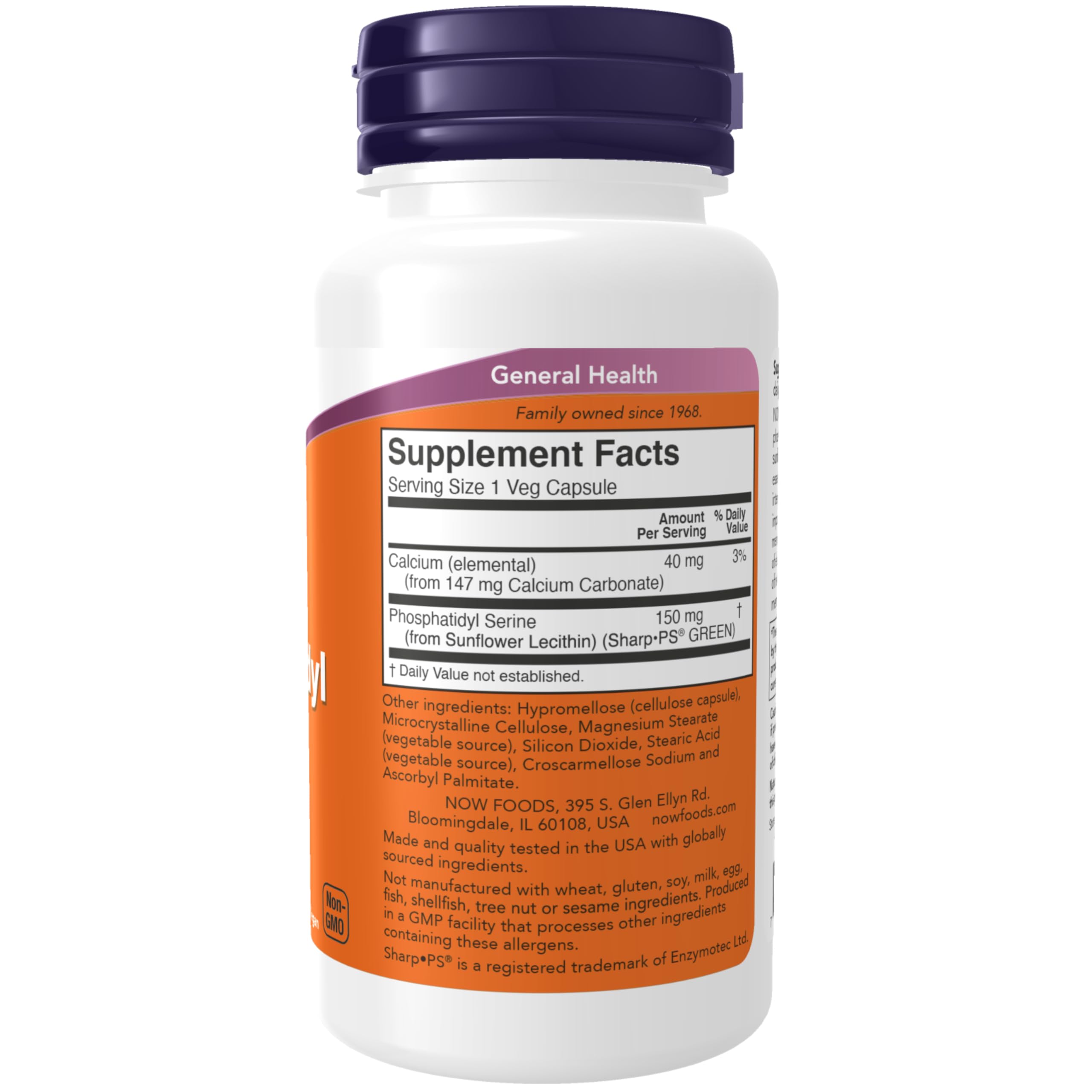 Foto 2 | Suplementos Now Foods, Fosfatidilserina Sin Soja, 150 Mg, 60  - Venta Internacional.
