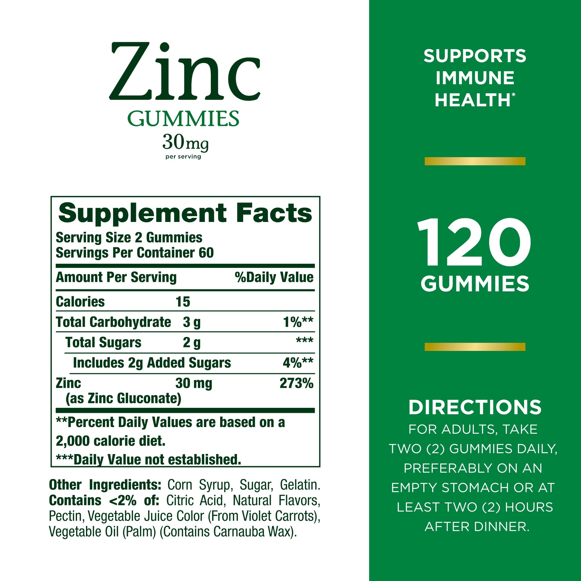 Foto 3 pulgar | Suplemento De Gomitas De Zinc Nature's Bounty De 30 Mg, 120 Unidades - Venta Internacional.