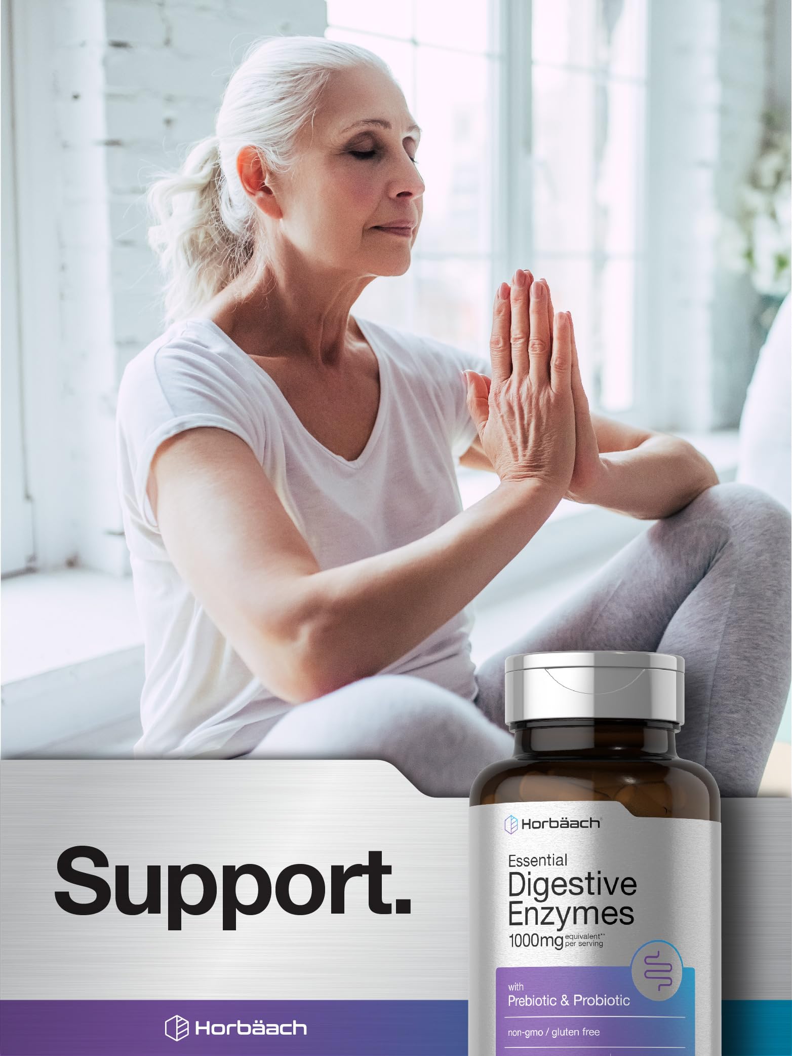 Foto 7 | Suplemento Horbäach Essential Digestive Enzymes 100 Cápsulas - Venta Internacional.