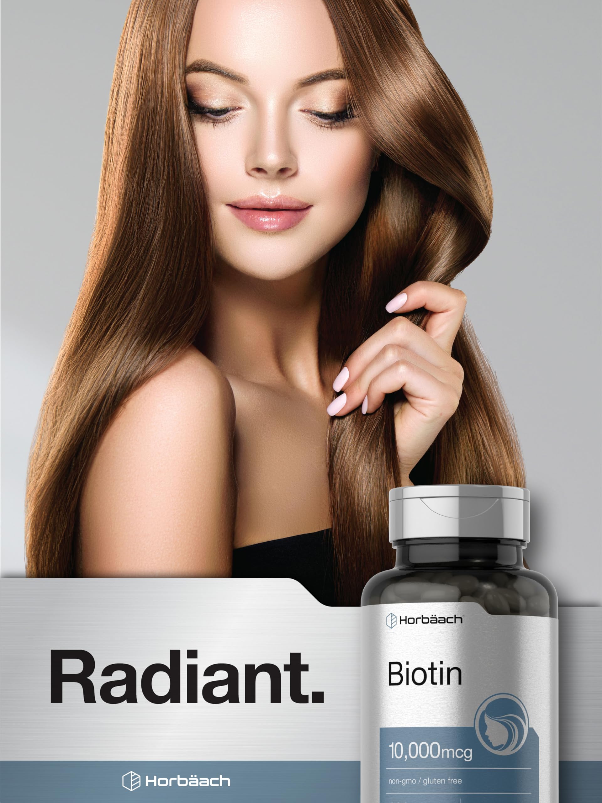 Foto 7 | Suplemento Horbaach Biotina De 10000 Mcg De Vitamina B7, 200 Cápsulas Blandas - Venta Internacional.