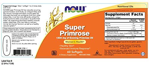 Foto 3 pulgar | Suplementos Now Foods Super Primrose 1300 Mg 60 Cápsulas Blandas - Venta Internacional.