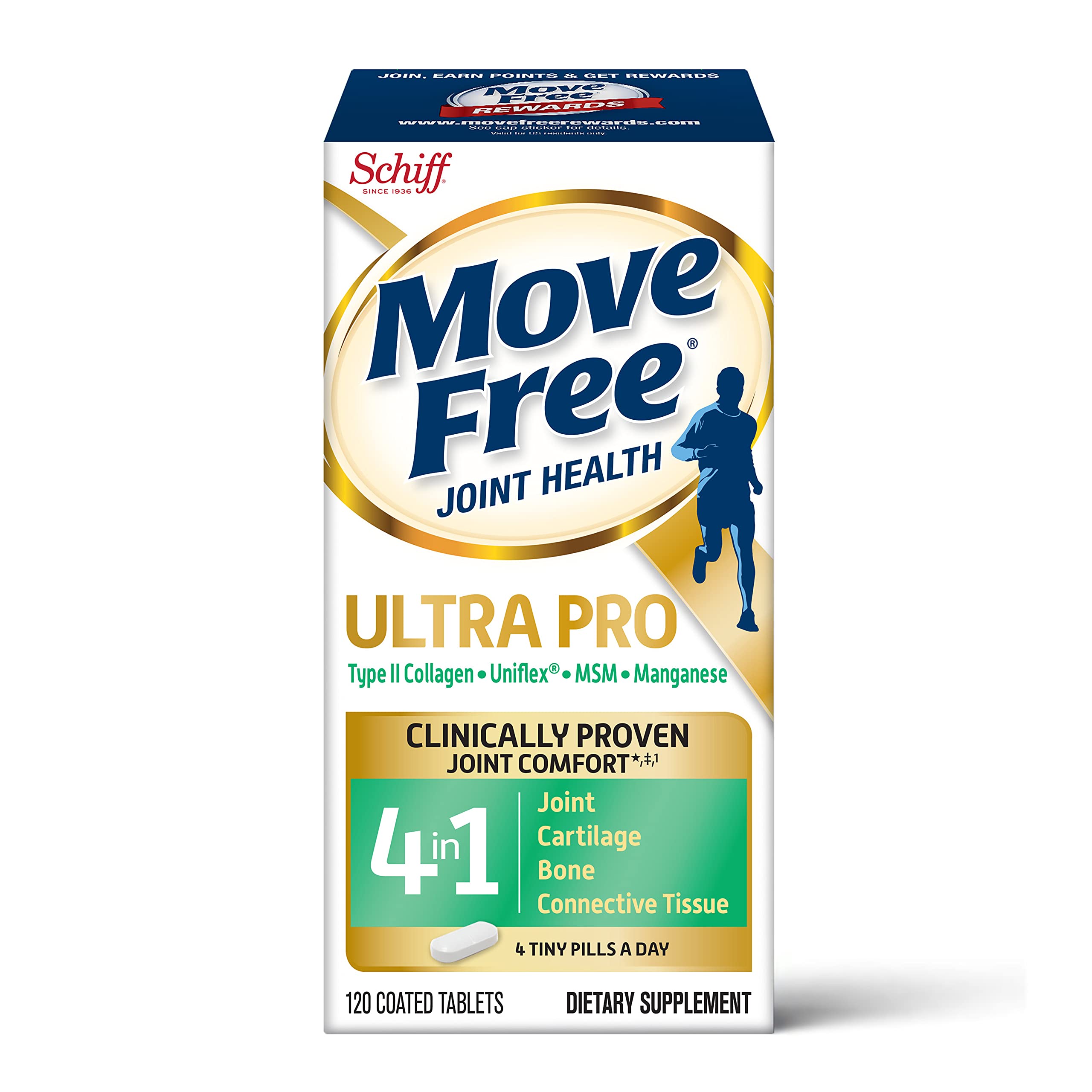 Foto 2 pulgar | Supplement Move Free Ultra Pro Joint Support 120 Comprimidos - Venta Internacional.
