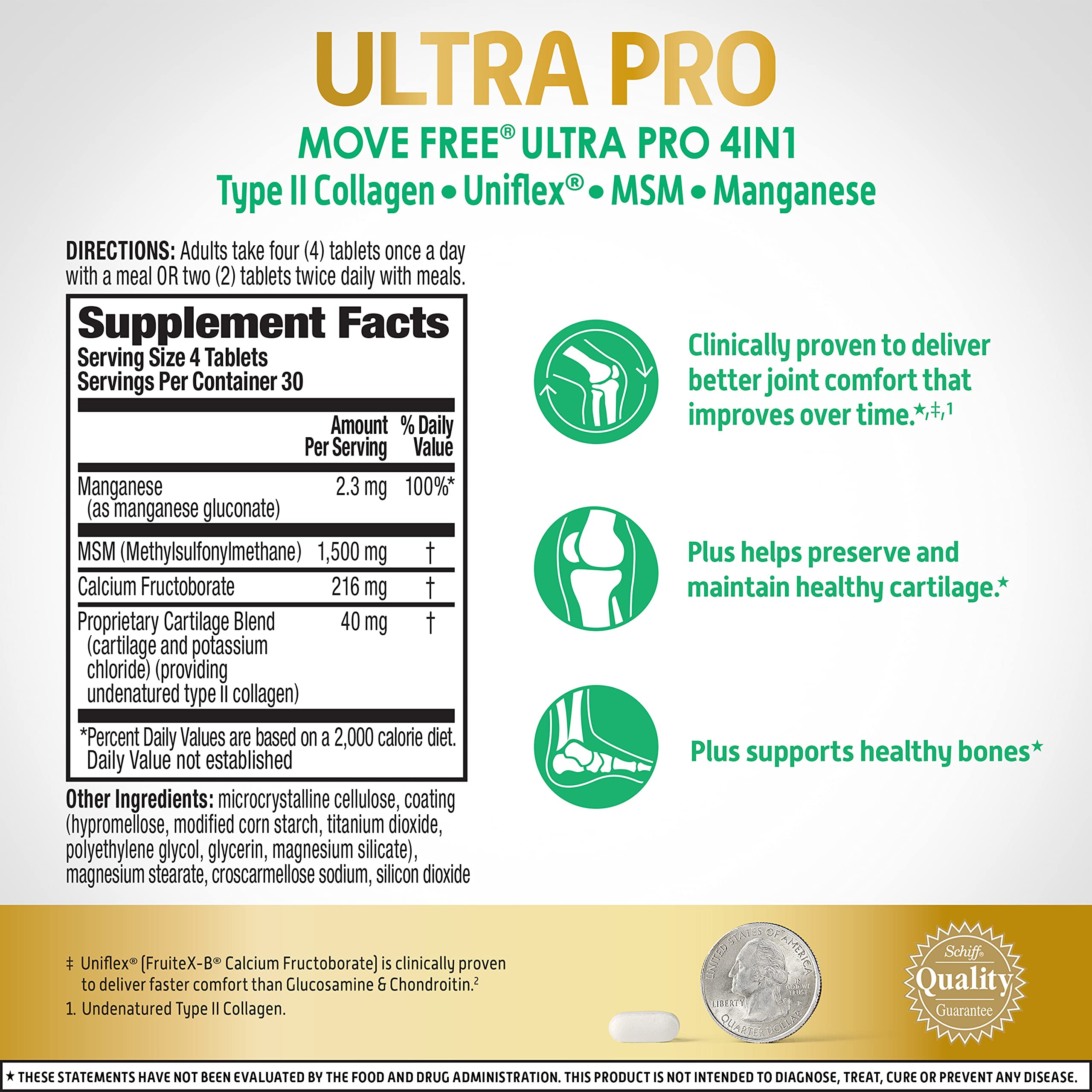 Foto 4 pulgar | Supplement Move Free Ultra Pro Joint Support 120 Comprimidos - Venta Internacional.