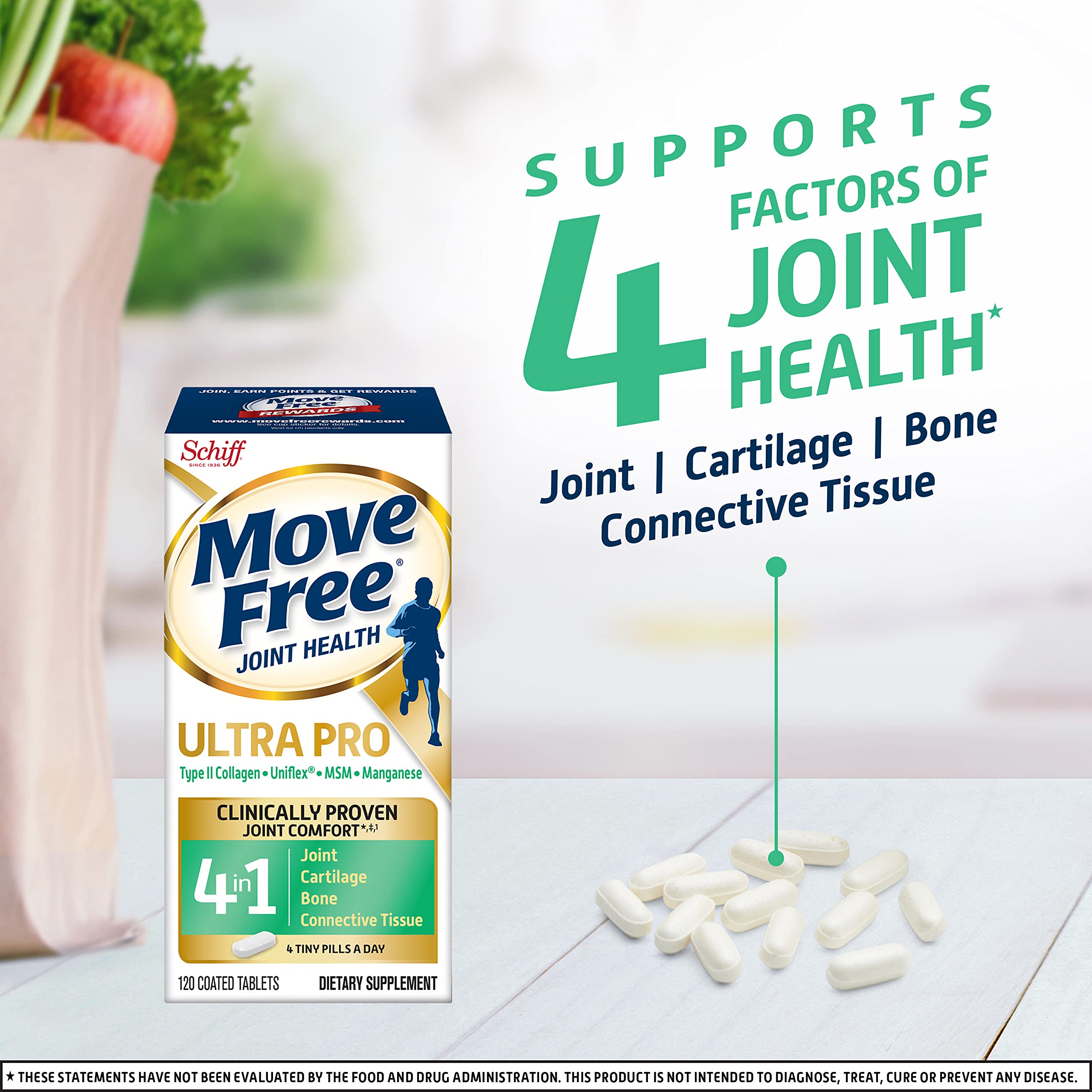 Foto 6 pulgar | Supplement Move Free Ultra Pro Joint Support 120 Comprimidos - Venta Internacional.