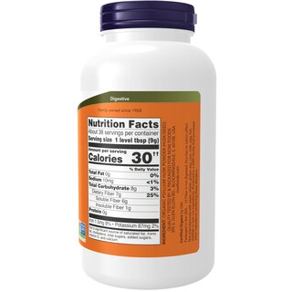 Foto 2 | Cáscara De Psilio En Polvo De Supplement Now Foods, 355 Ml, Orgánica - Venta Internacional.