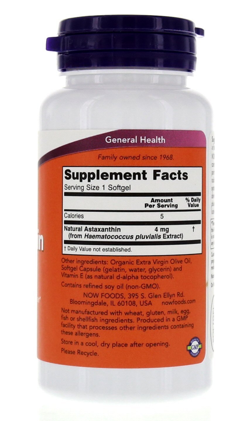Foto 4 pulgar | Astaxantina Supplement Now Foods, 4 Mg, 90 Cápsulas Blandas (paquete De 2) - Venta Internacional.