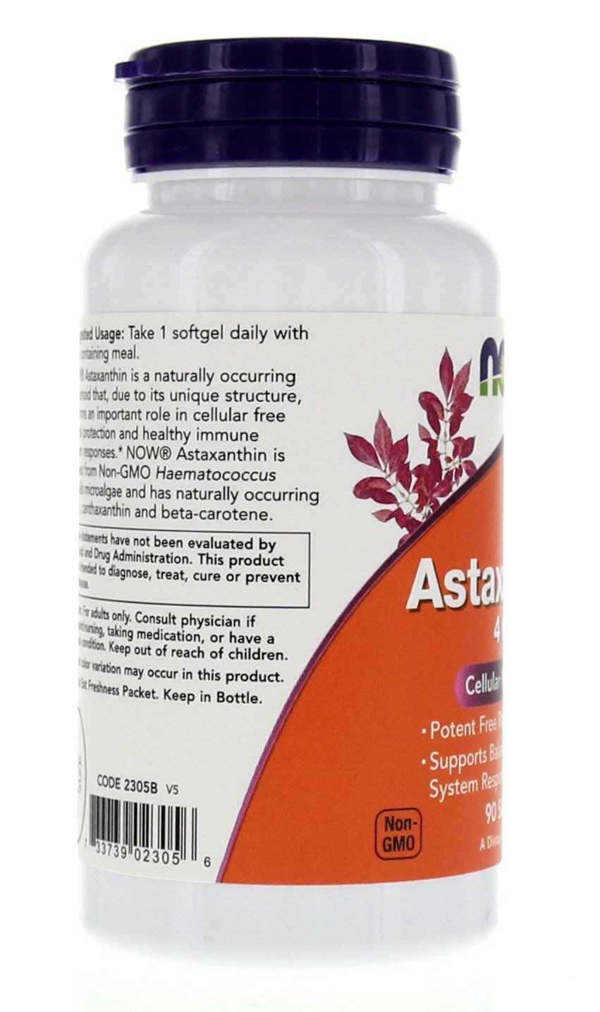 Foto 8 pulgar | Astaxantina Supplement Now Foods, 4 Mg, 90 Cápsulas Blandas (paquete De 2) - Venta Internacional.