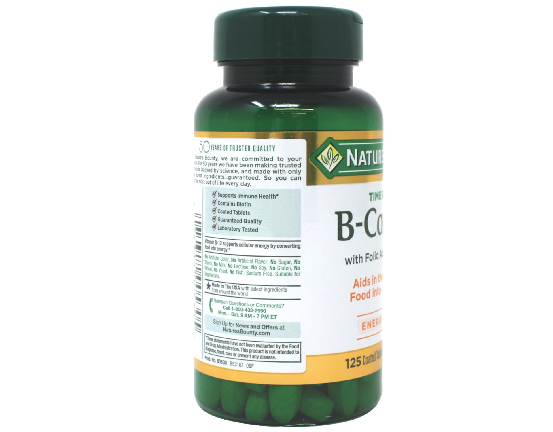 Foto 5 pulgar | Complementa El Complejo B De Nature's Bounty Con Ácido Fólico Y Vitamina C - Venta Internacional.