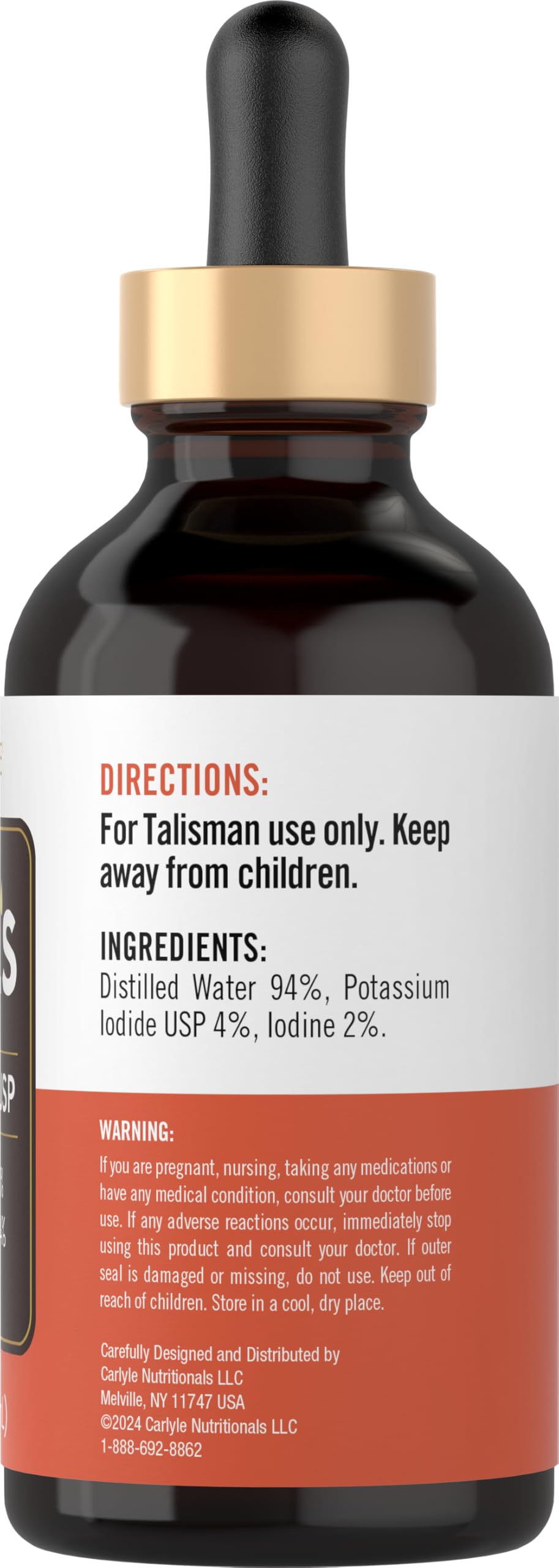 Foto 2 | Solución De Yodo Carlyle Lugols Al 2% Con Yoduro De Potasio 120 Ml - Venta Internacional.