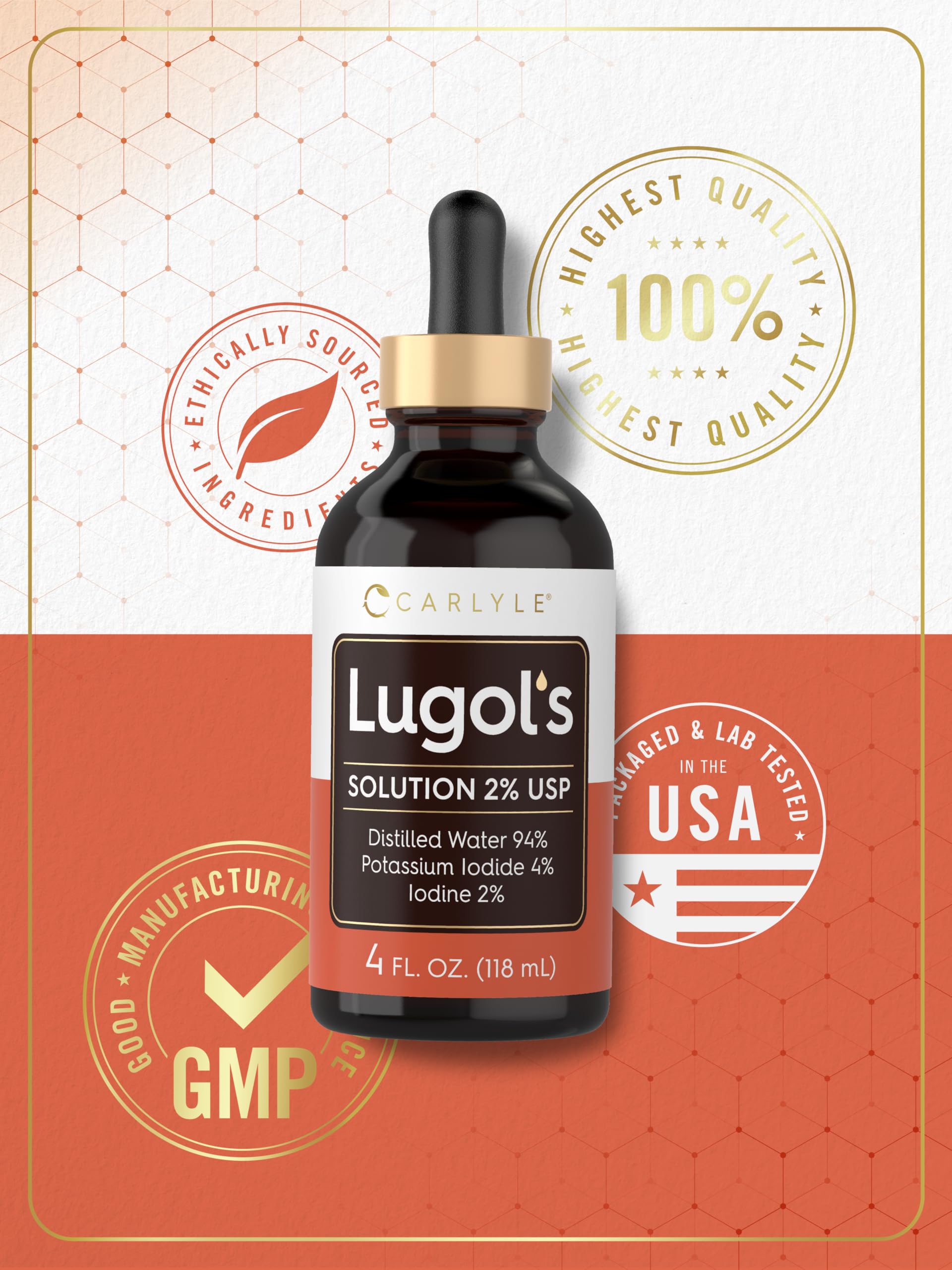 Foto 7 pulgar | Solución De Yodo Carlyle Lugols Al 2% Con Yoduro De Potasio 120 Ml - Venta Internacional.