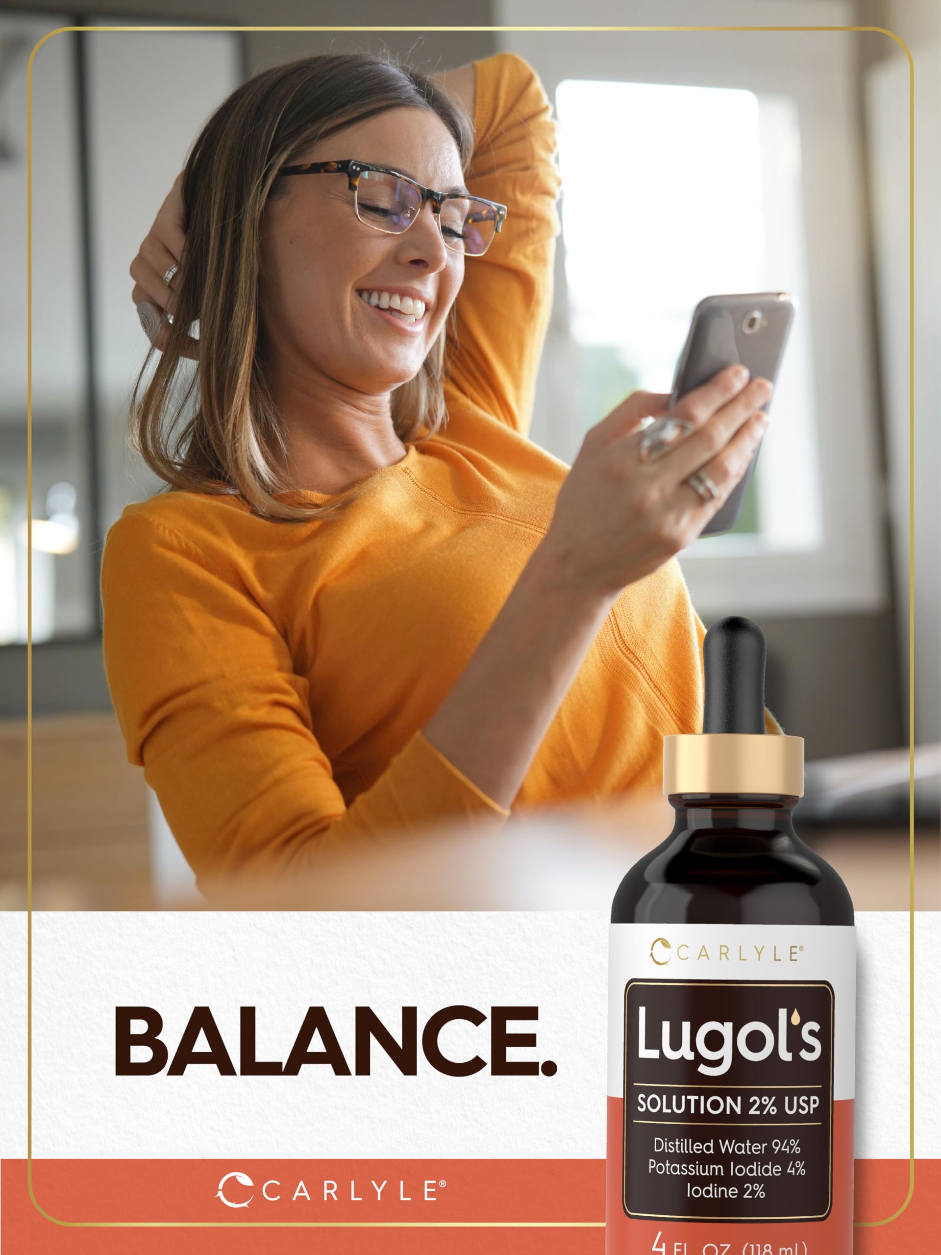 Foto 8 pulgar | Solución De Yodo Carlyle Lugols Al 2% Con Yoduro De Potasio 120 Ml - Venta Internacional.